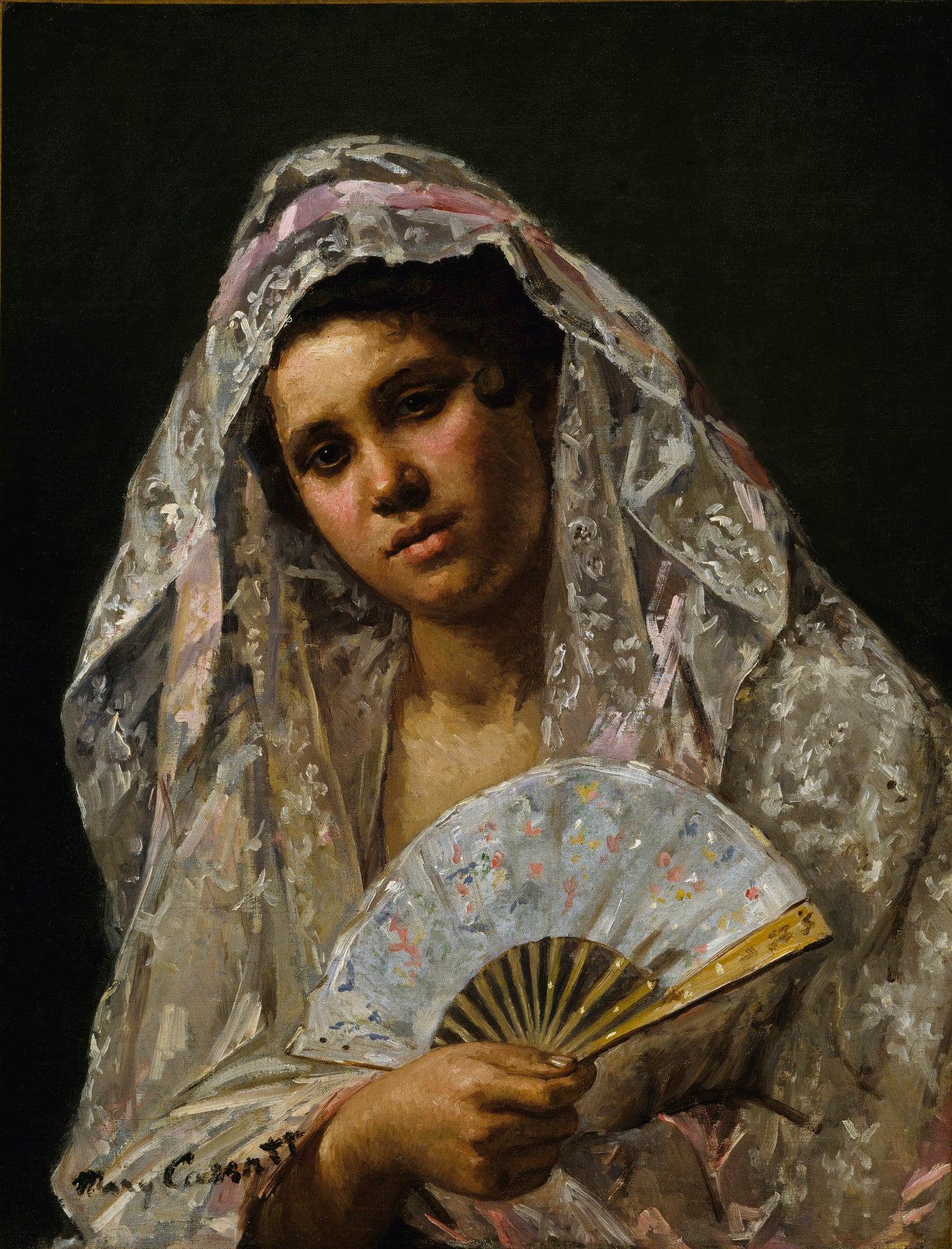 Mary Cassatt:Spanish Dancer Wearing a Lace Mantilla,16x12"(A3)Poster