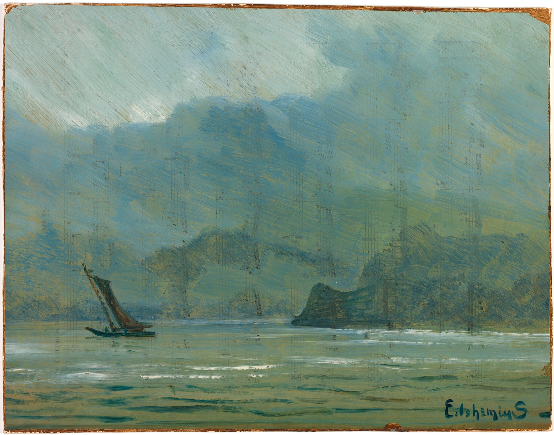 Louis M. Eilshemius:Pale Blue Landscape,16x12"(A3)Poster
