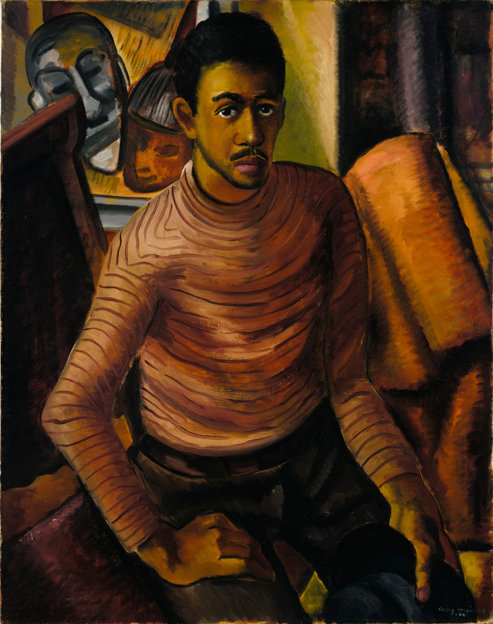 Malvin Gray Johnson:Self-Portrait,16x12"(A3)Poster