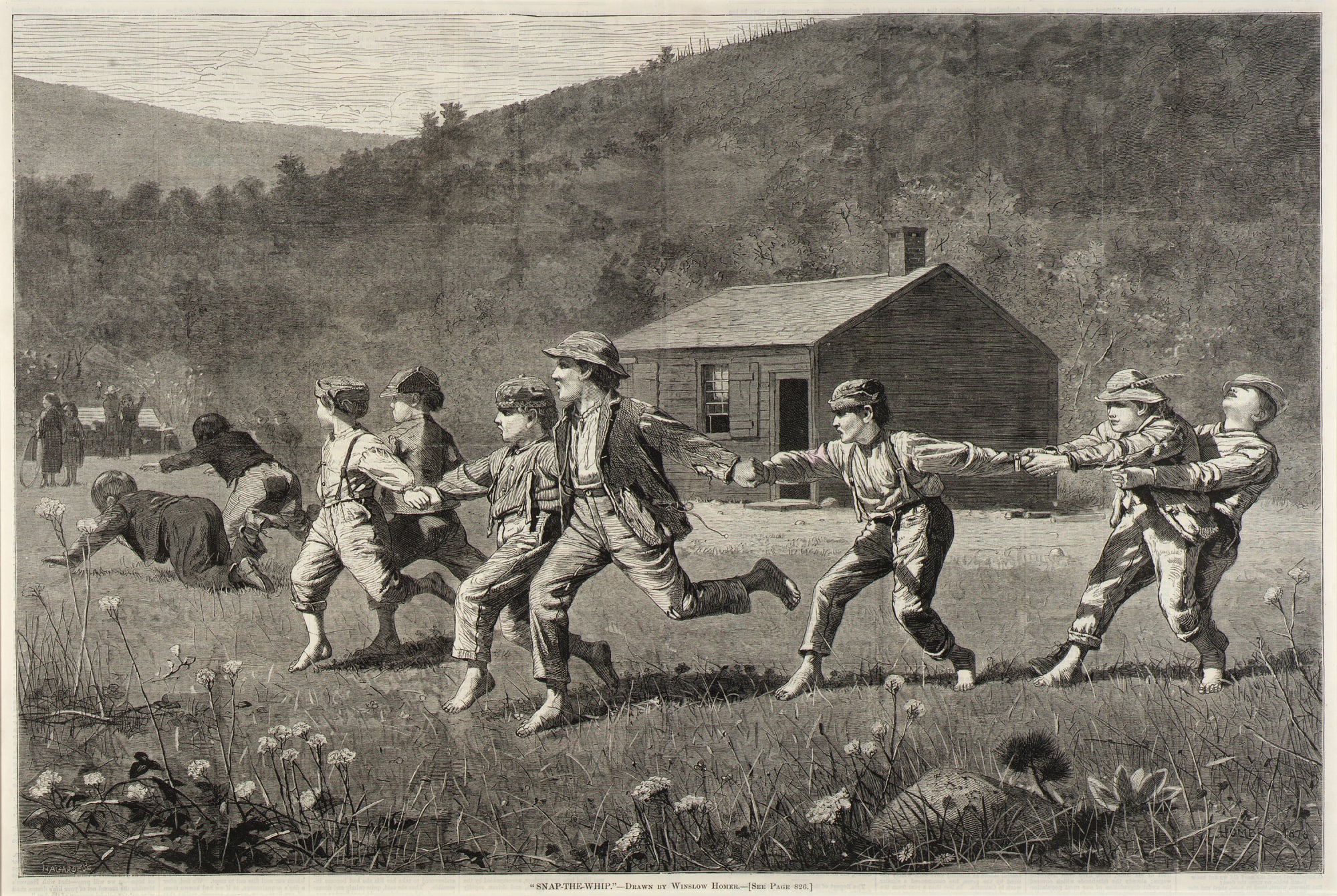 Winslow Homer:Snap the Whip,16x12"(A3)Poster