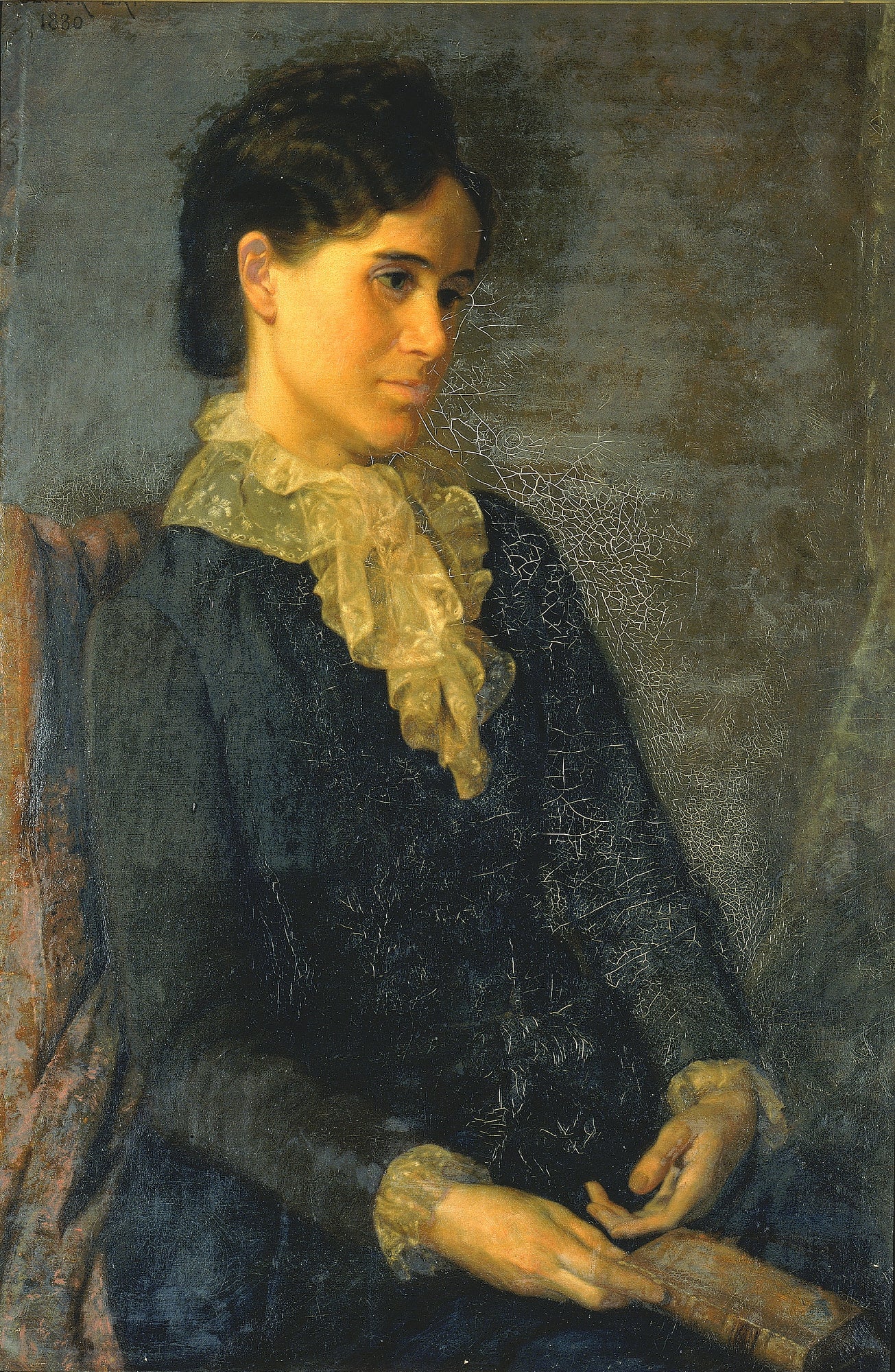 Oliver Ingraham Lay:Hester Marian Wait Lay, Portrait of the ,16x12"(A3)Poster
