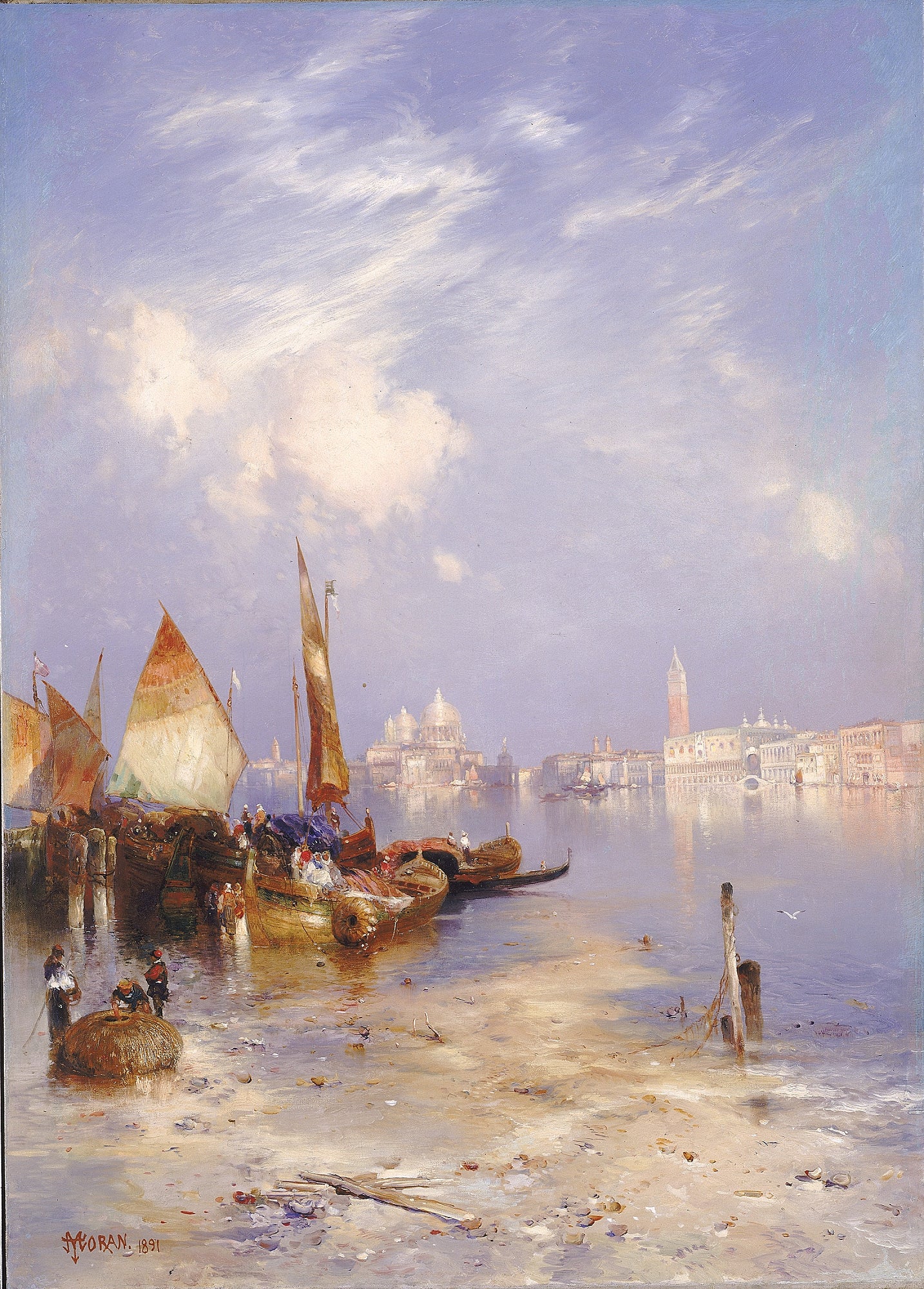 Thomas Moran:A View of Venice,16x12"(A3)Poster