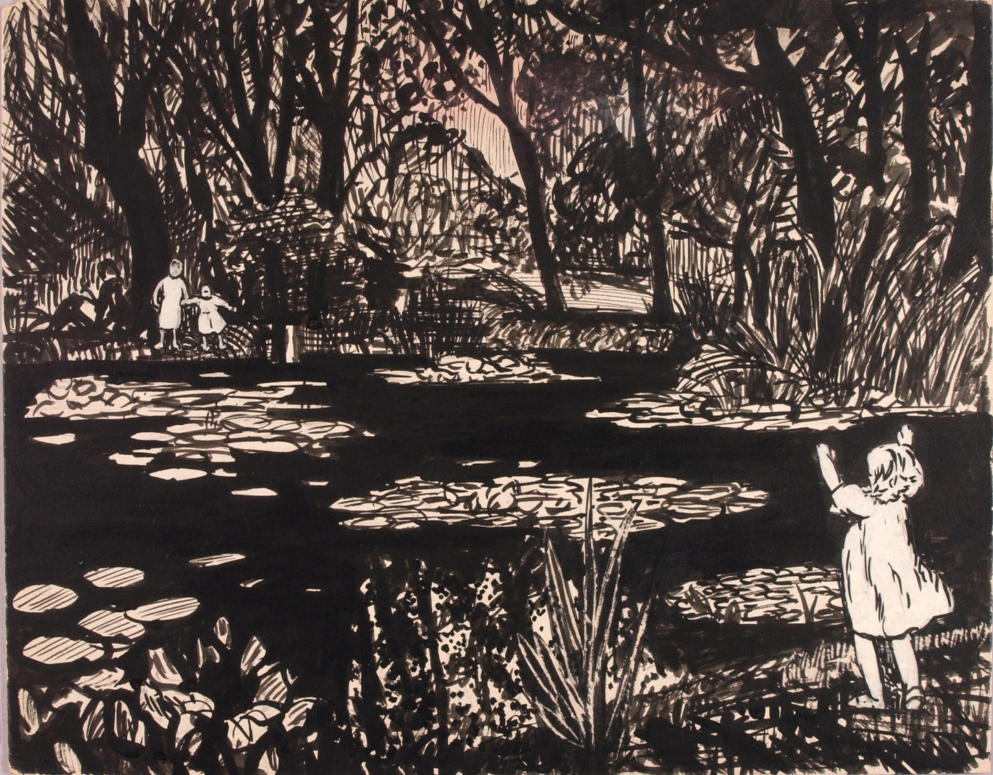 H. Lyman Saÿen:Untitled (Lily Pond),16x12"(A3)Poster