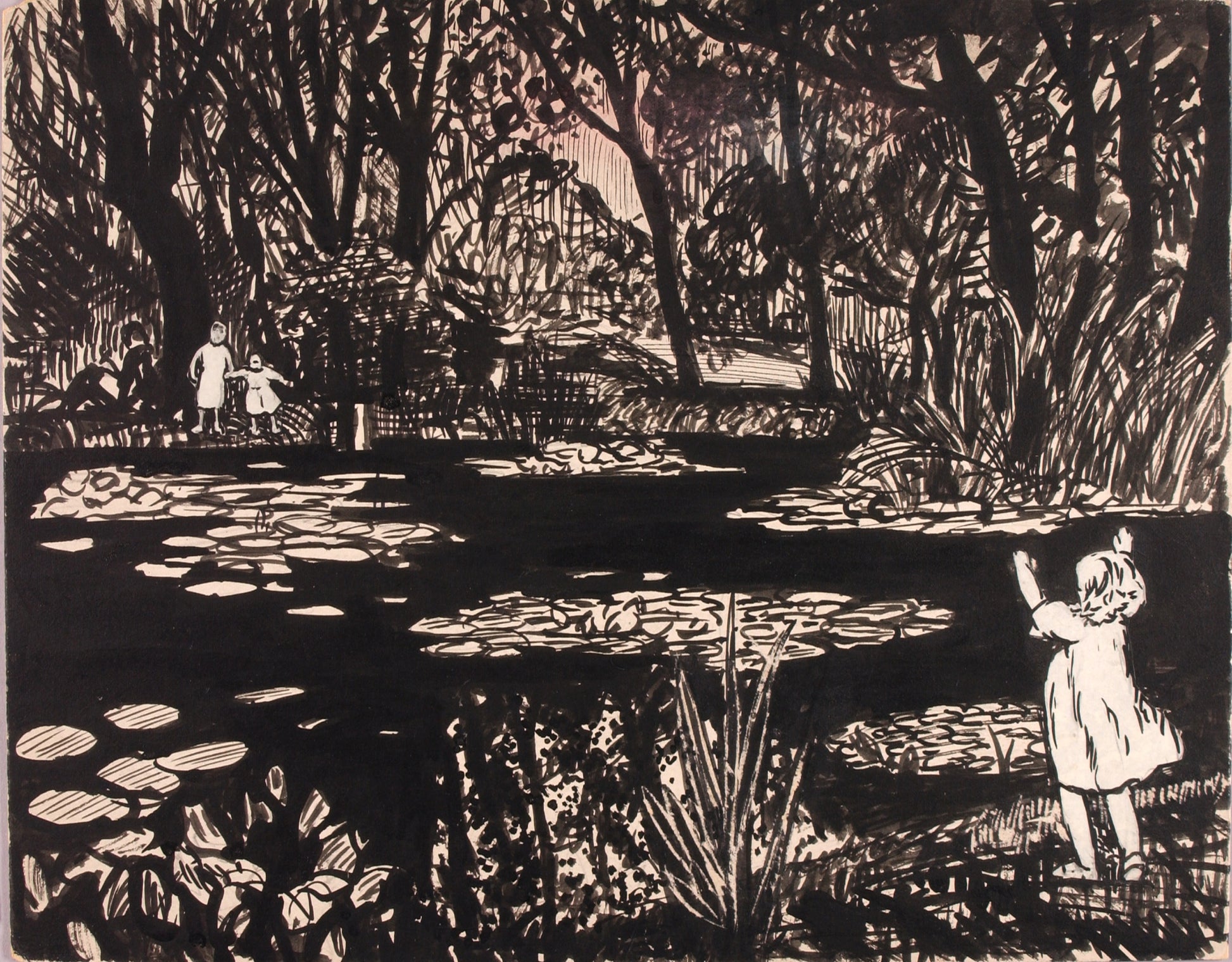 H. Lyman Saÿen:Untitled (Lily Pond),16x12"(A3)Poster