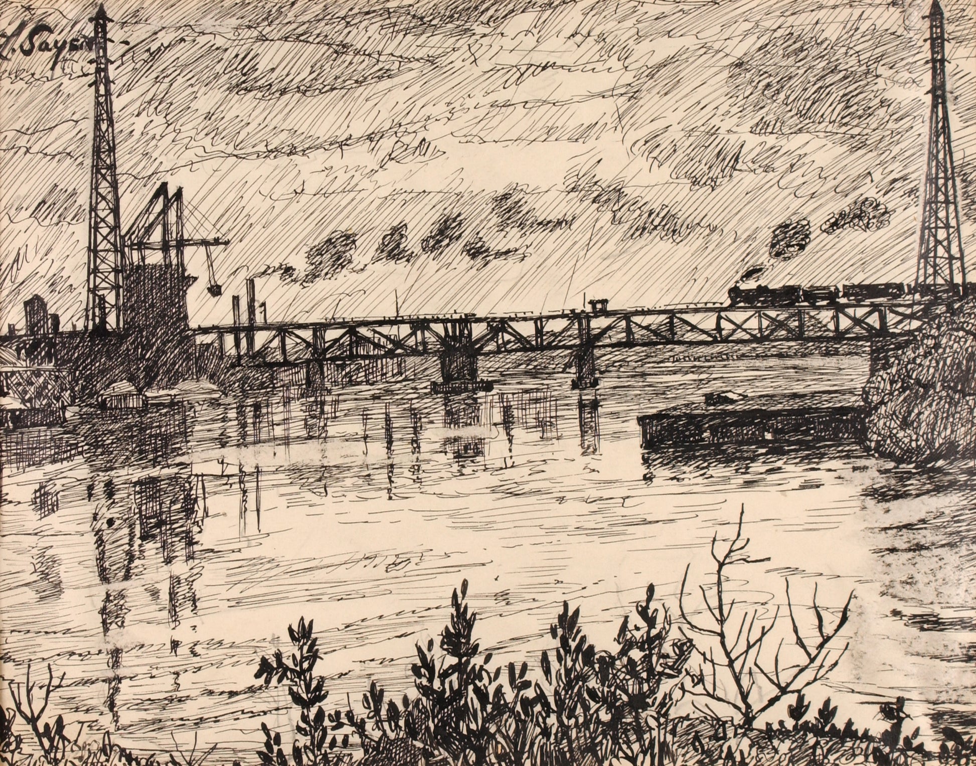 H. Lyman Saÿen:Schuylkill no. 3,16x12"(A3)Poster
