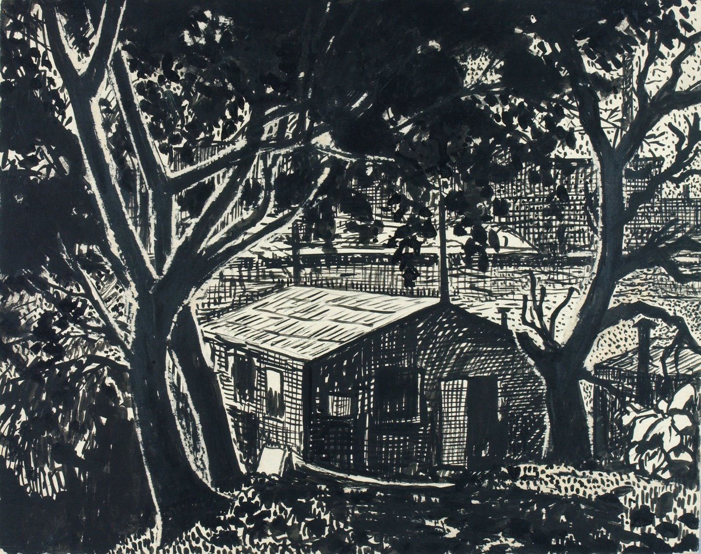 H. Lyman Saÿen:Untitled (House in the Woods),16x12"(A3)Poster