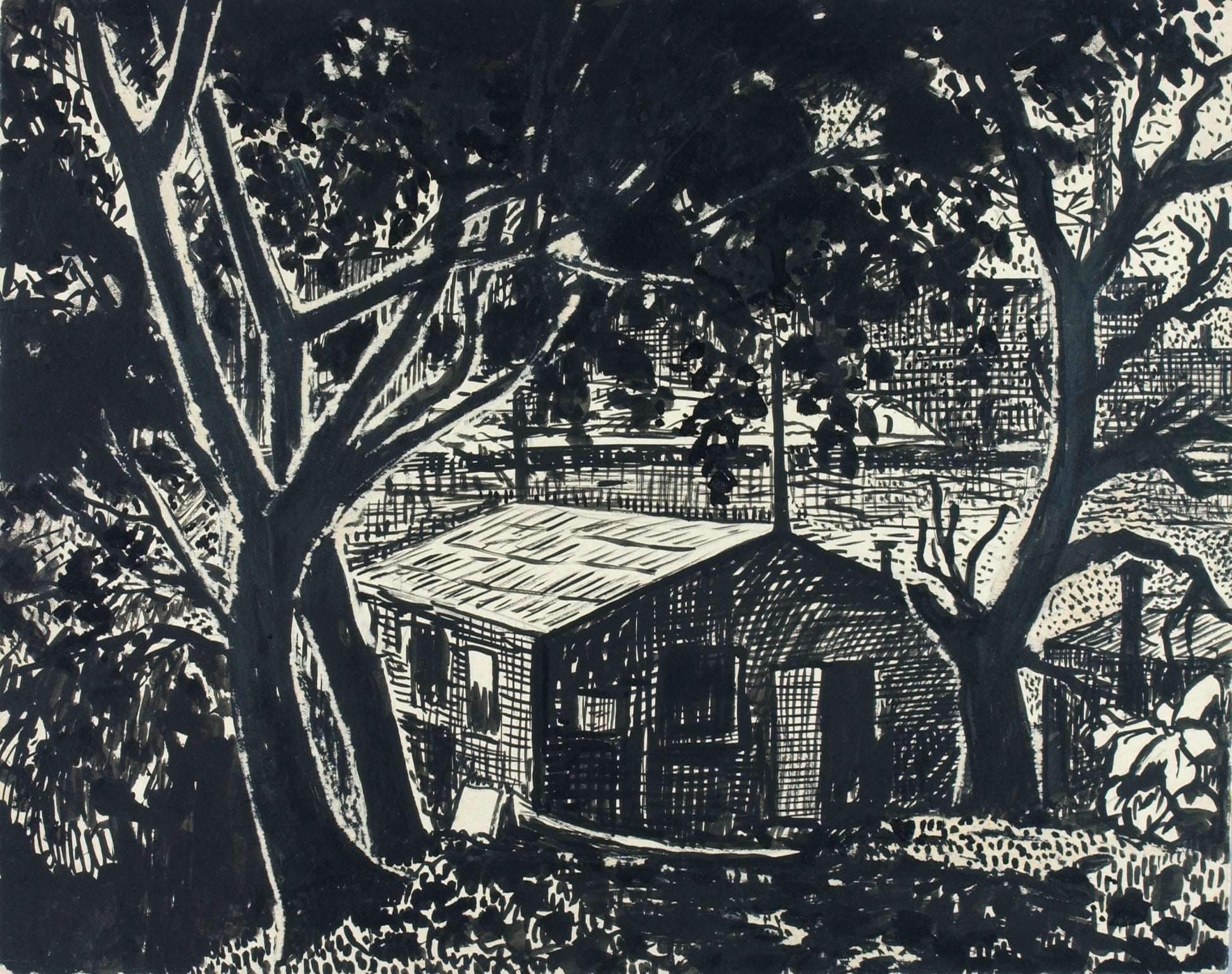 H. Lyman Saÿen:Untitled (House in the Woods),16x12"(A3)Poster