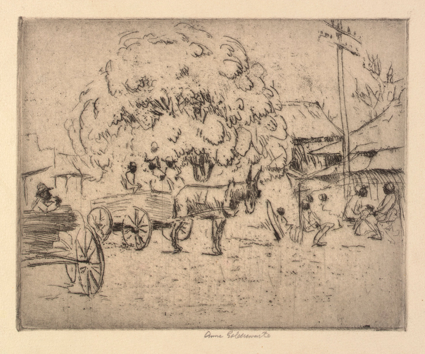 Anne Goldthwaite:Business Section of Boquehomo,16x12"(A3)Poster