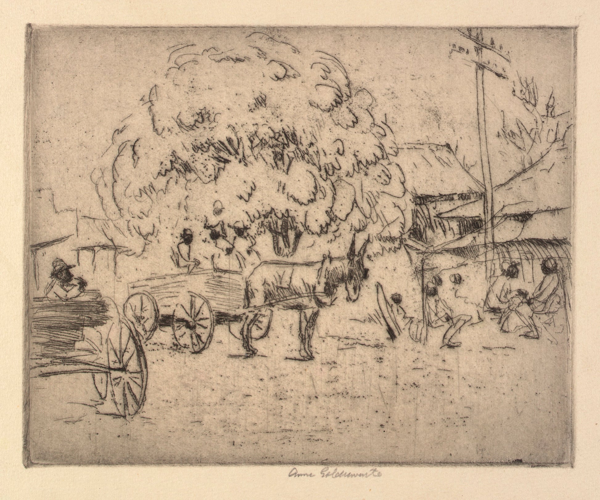 Anne Goldthwaite:Business Section of Boquehomo,16x12"(A3)Poster