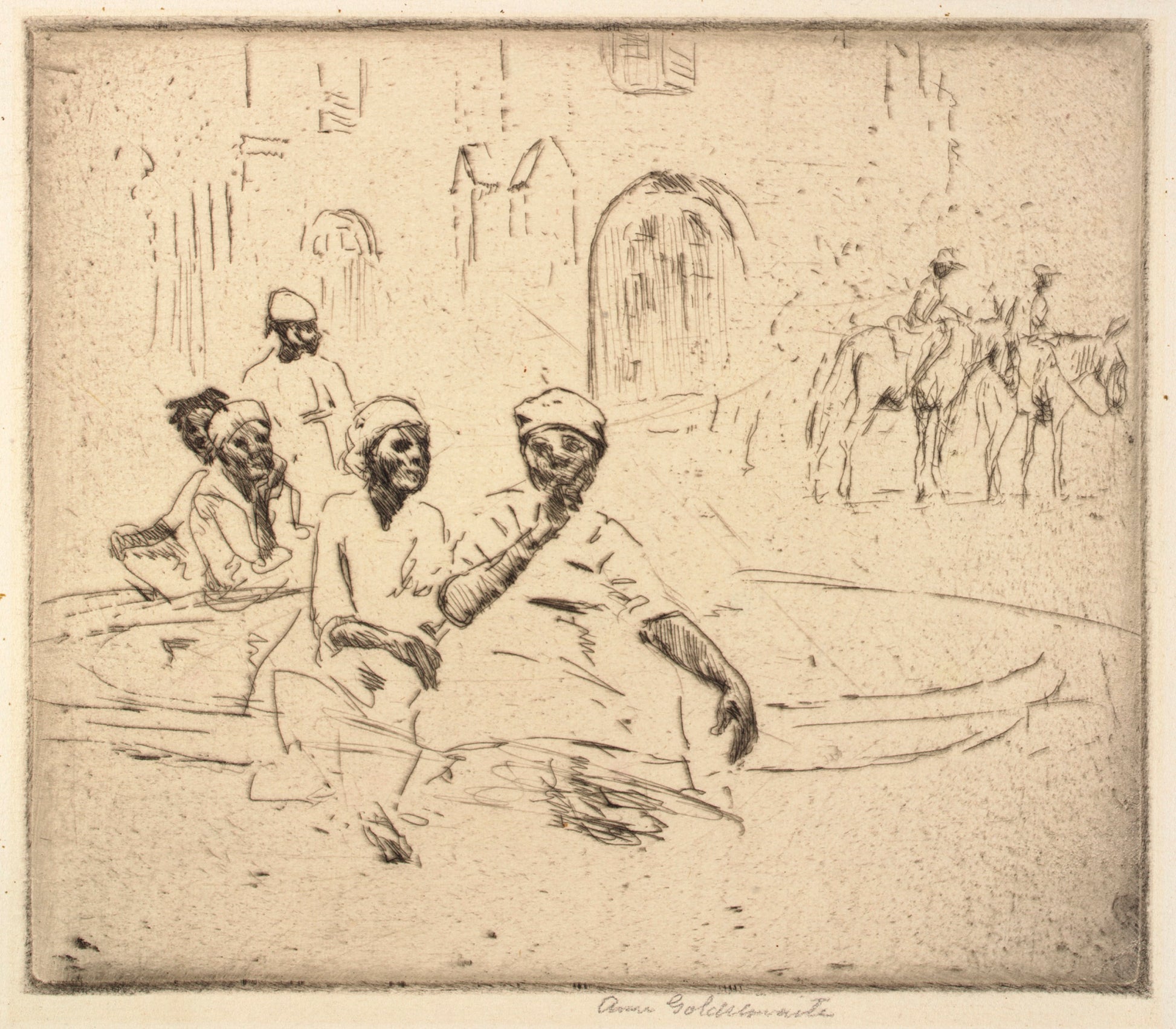 Anne Goldthwaite:Negro Woman at a Fountain,16x12"(A3)Poster