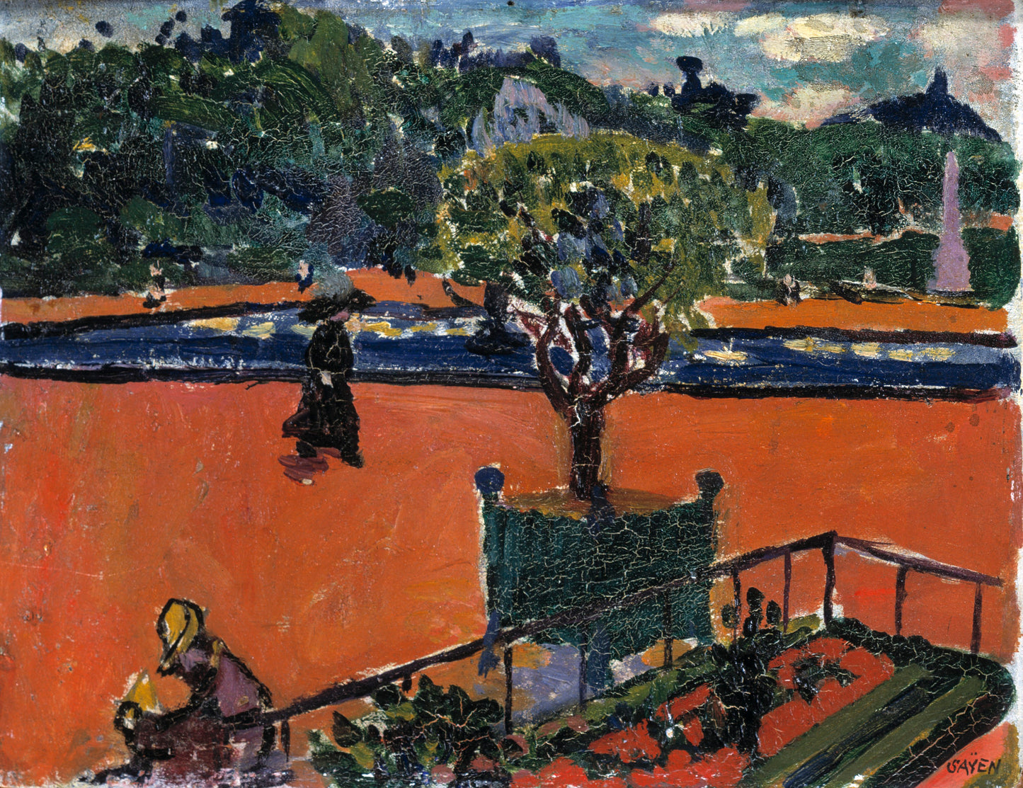 H. Lyman Saÿen:In the Luxembourg Gardens,16x12"(A3)Poster