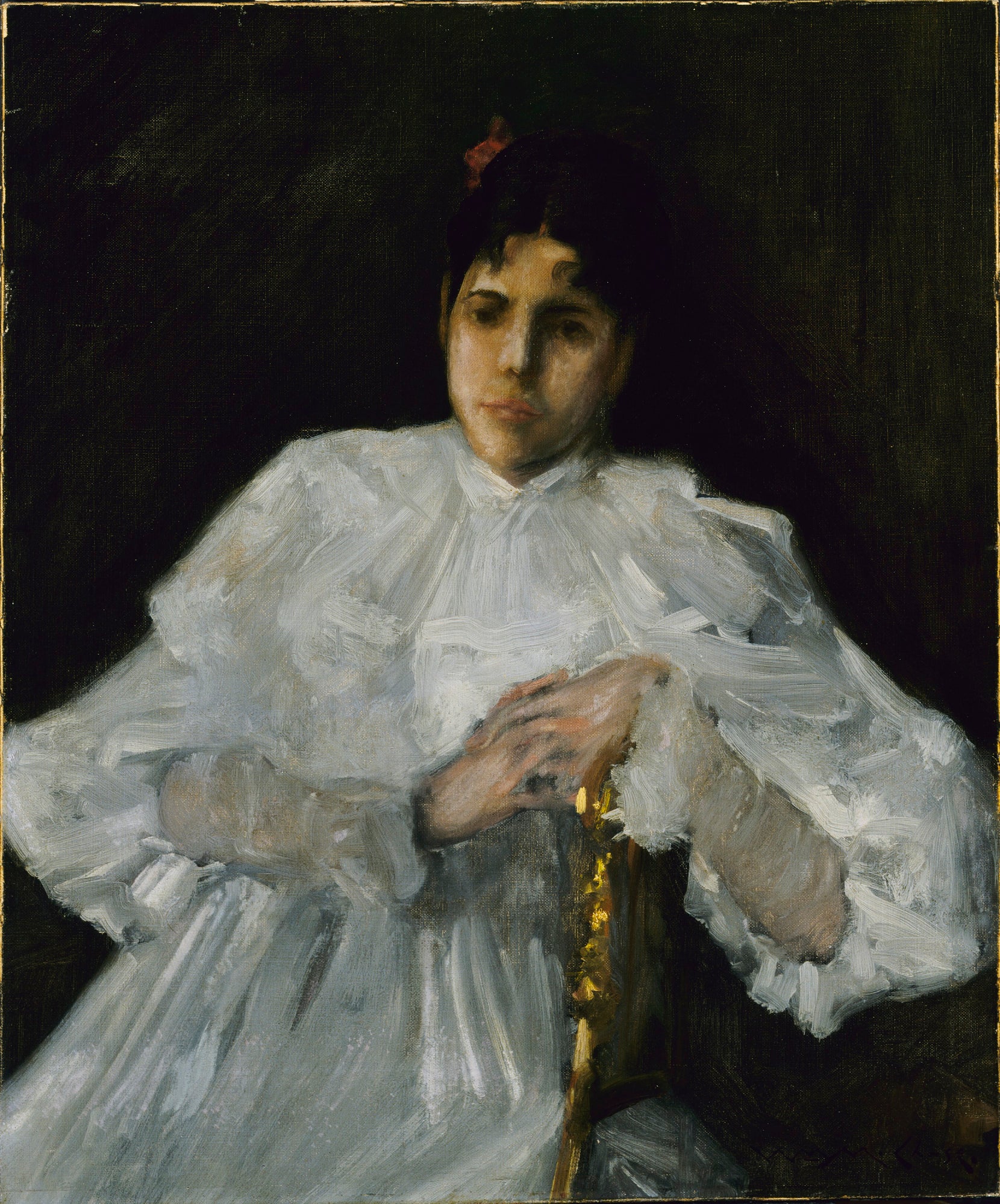 William Merritt Chase:Girl in White,16x12"(A3)Poster