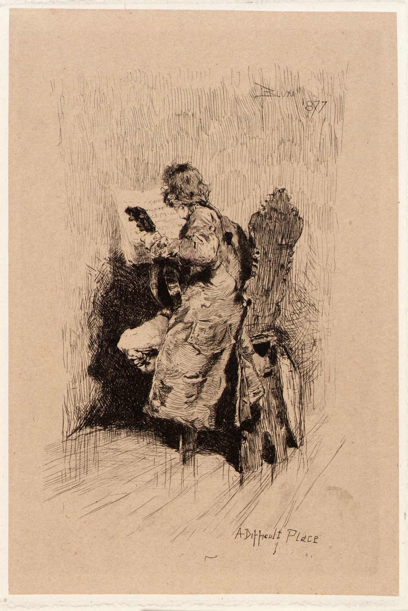 Robert Frederick Blum:A Difficult Place,16x12"(A3)Poster
