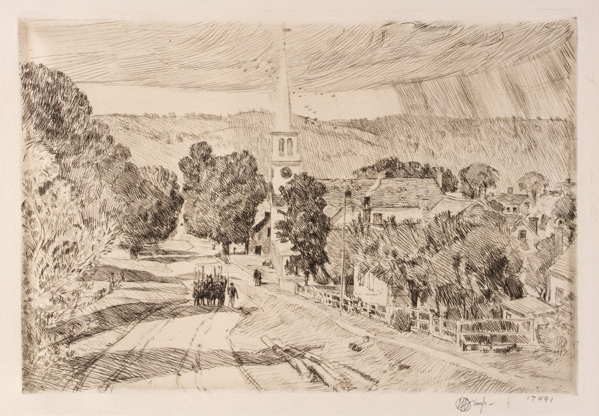Childe Hassam:The Vermont Village (Peacham),16x12"(A3)Poster