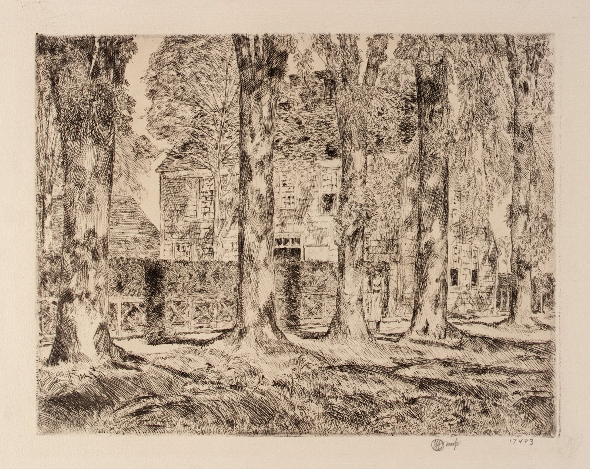 Childe Hassam:The Village Elms, Easthampton,16x12"(A3)Poster