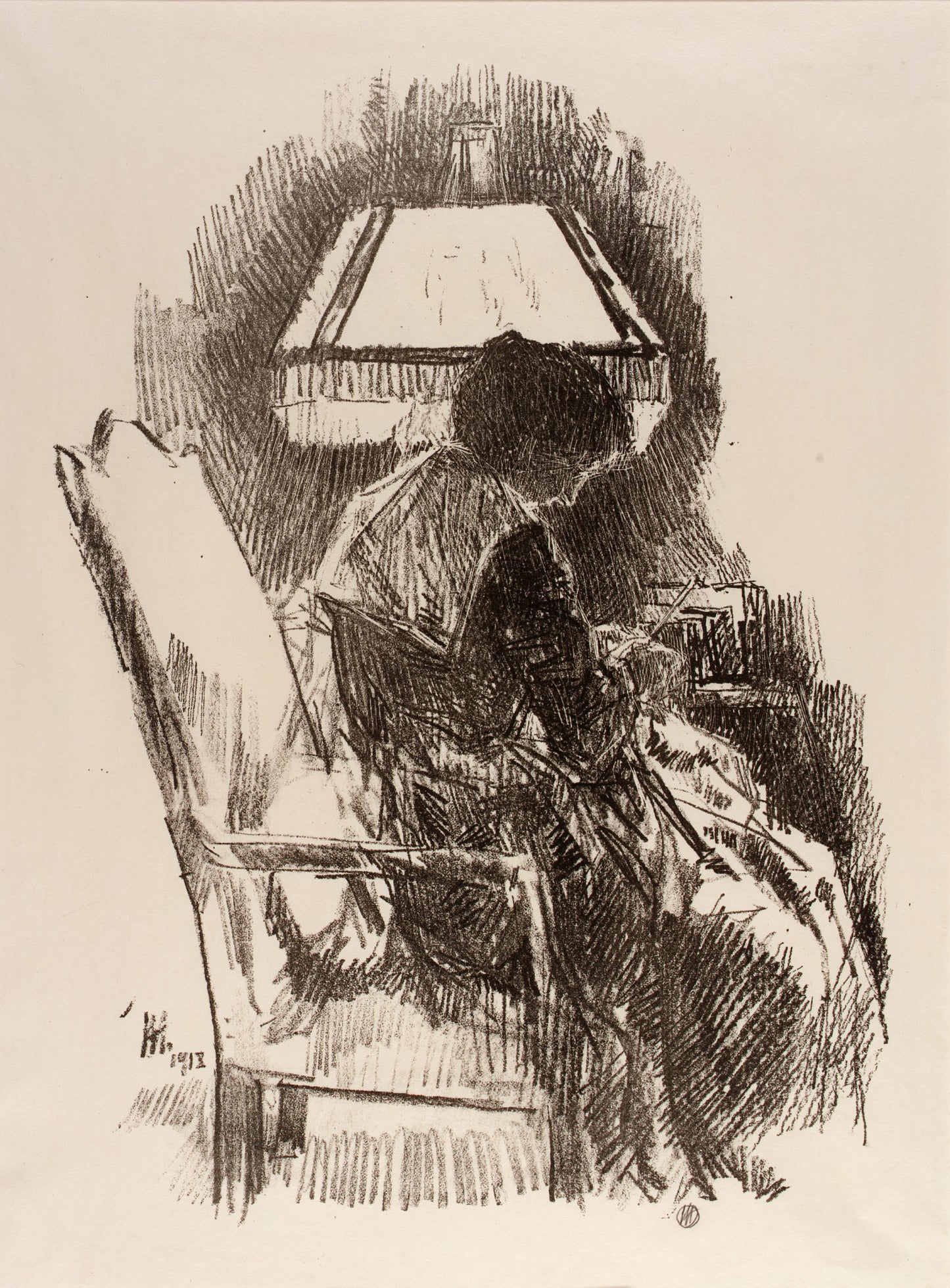 Childe Hassam:Mrs. Hassam, Knitting,16x12"(A3)Poster