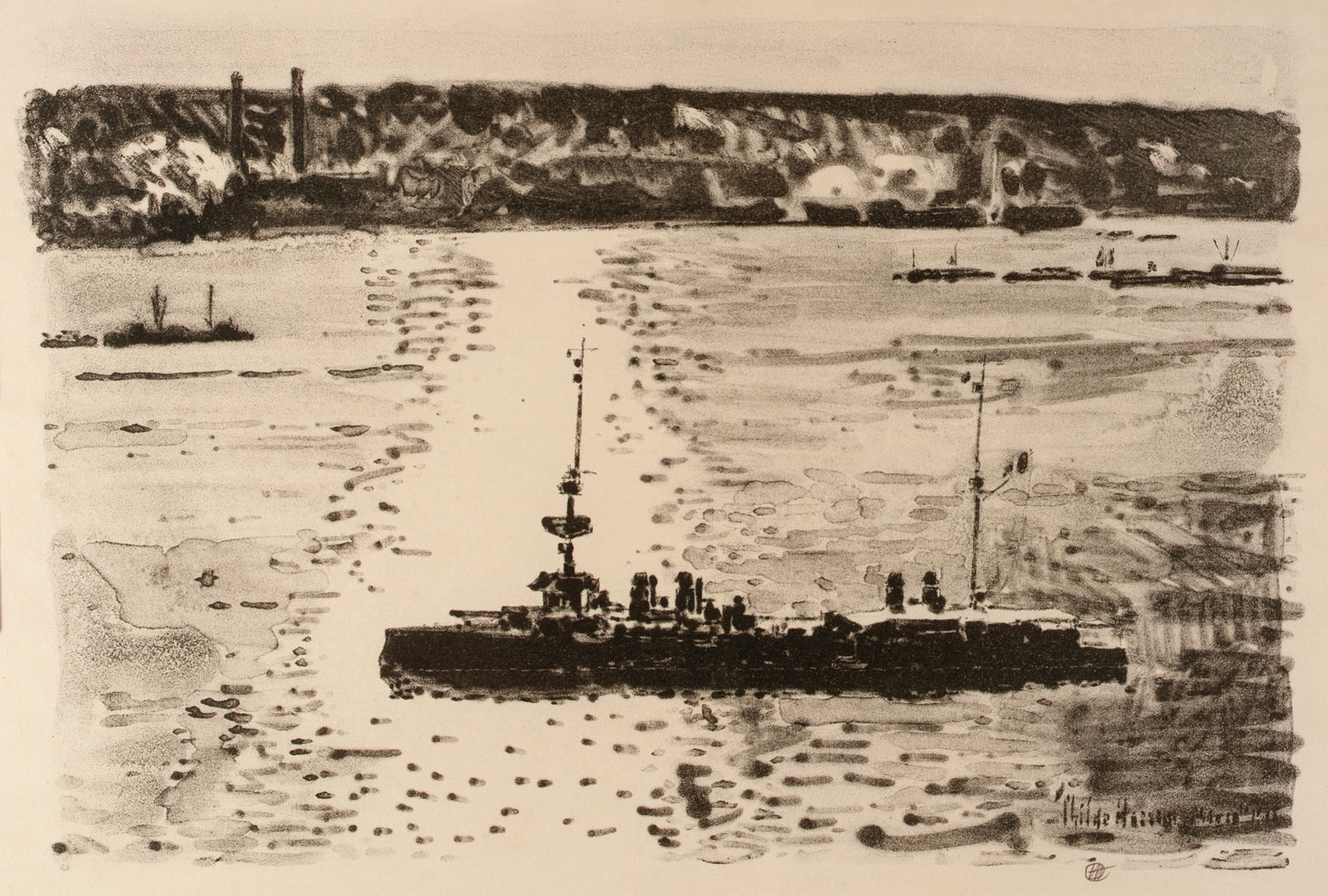 Childe Hassam:The French Cruiser,16x12"(A3)Poster