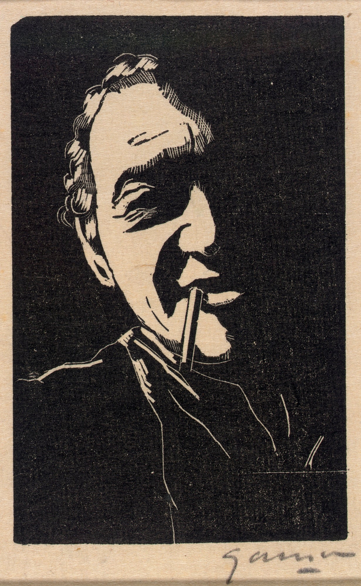 Emil Ganso:Portrait of Pascin,16x12"(A3)Poster