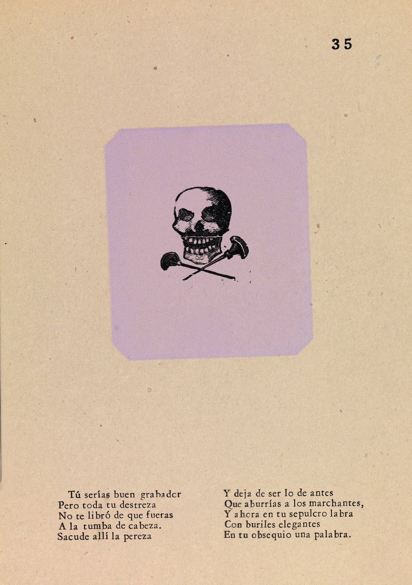 José Guadalupe Posada:Calavera of the Engraver,16x12"(A3)Poster