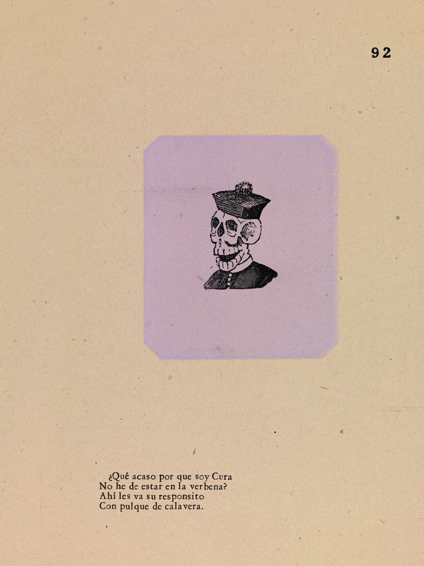 José Guadalupe Posada:Calavera for the Priest,16x12"(A3)Poster