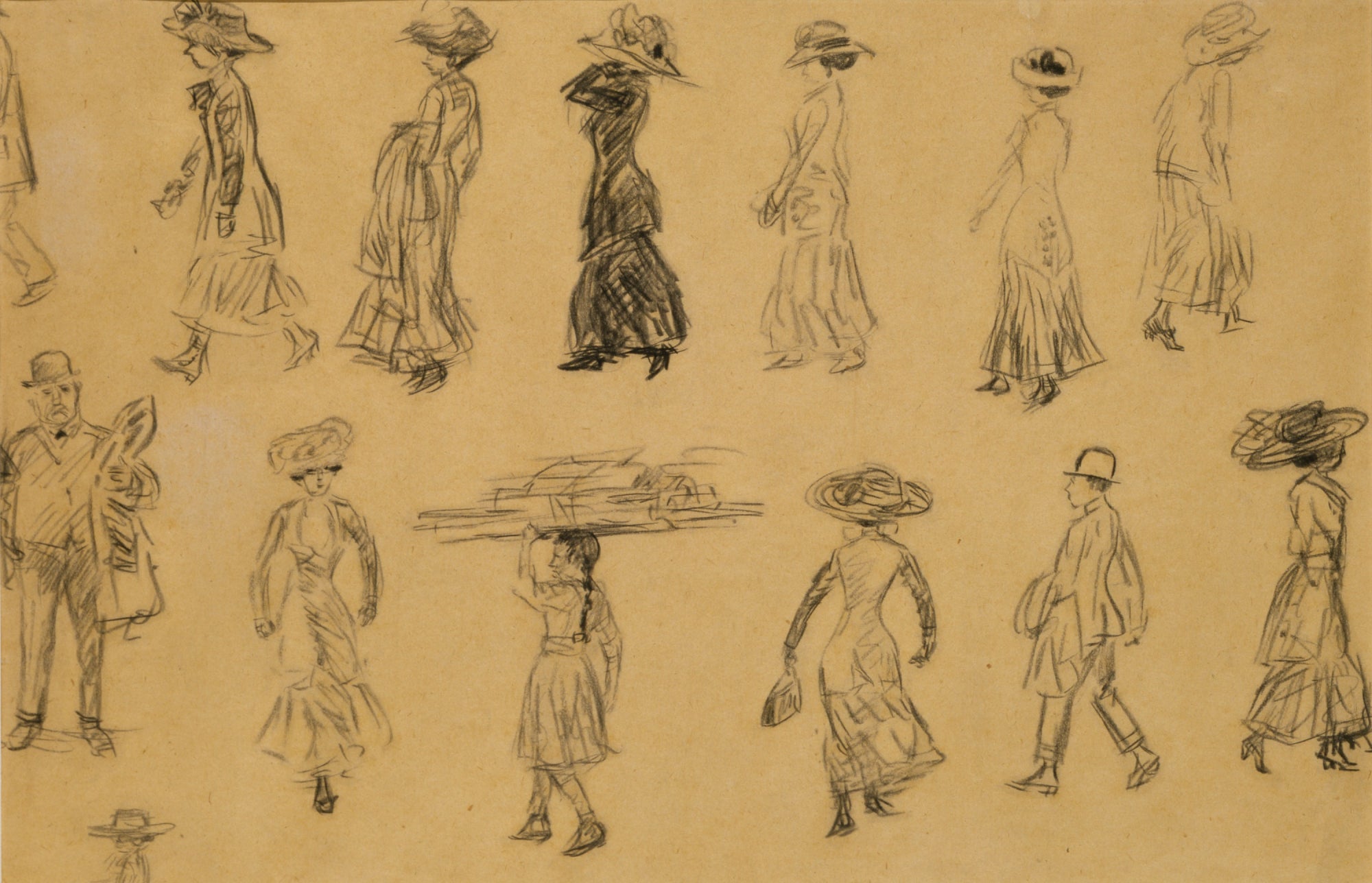 William Glackens:Figure Sketches No. 2,16x12"(A3)Poster