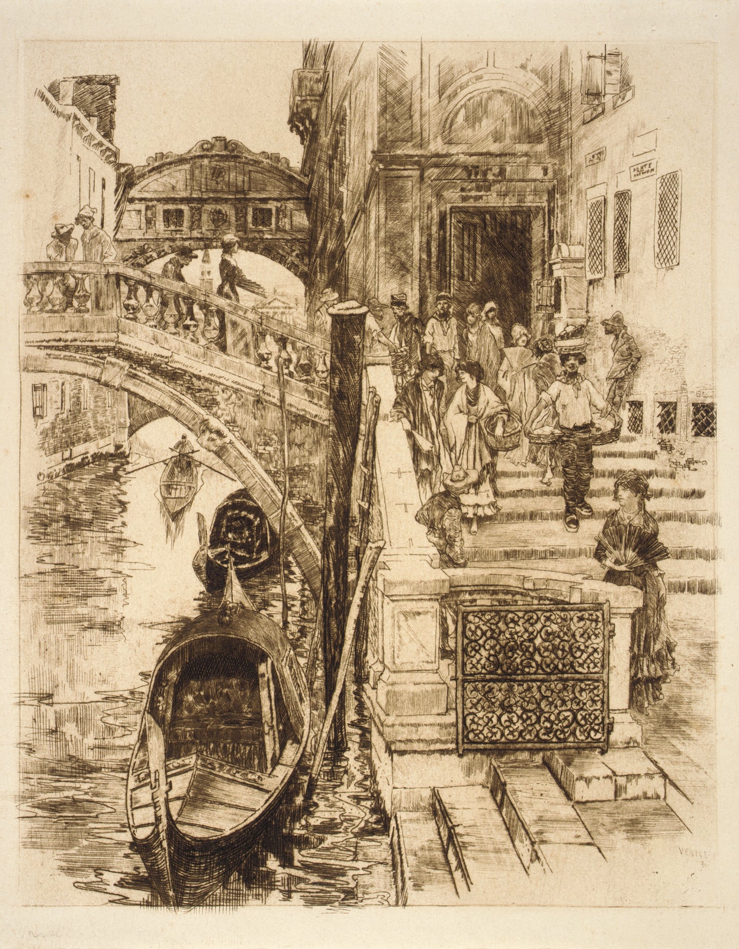 Frank Duveneck:Bridge of Sighs, Venice,16x12"(A3)Poster