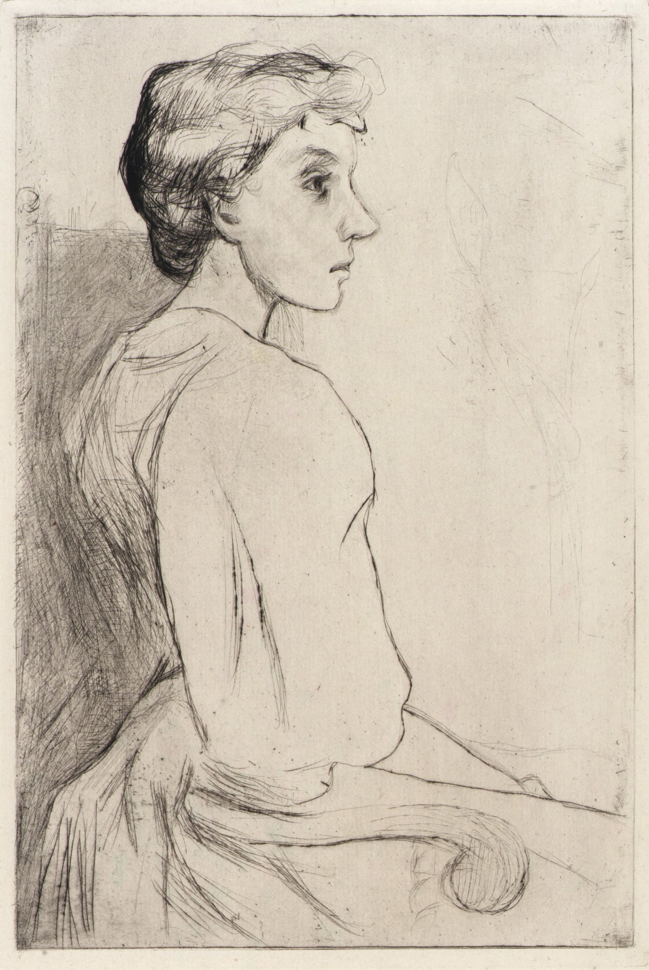 J. Alden Weir:Portrait of a Woman,16x12"(A3)Poster
