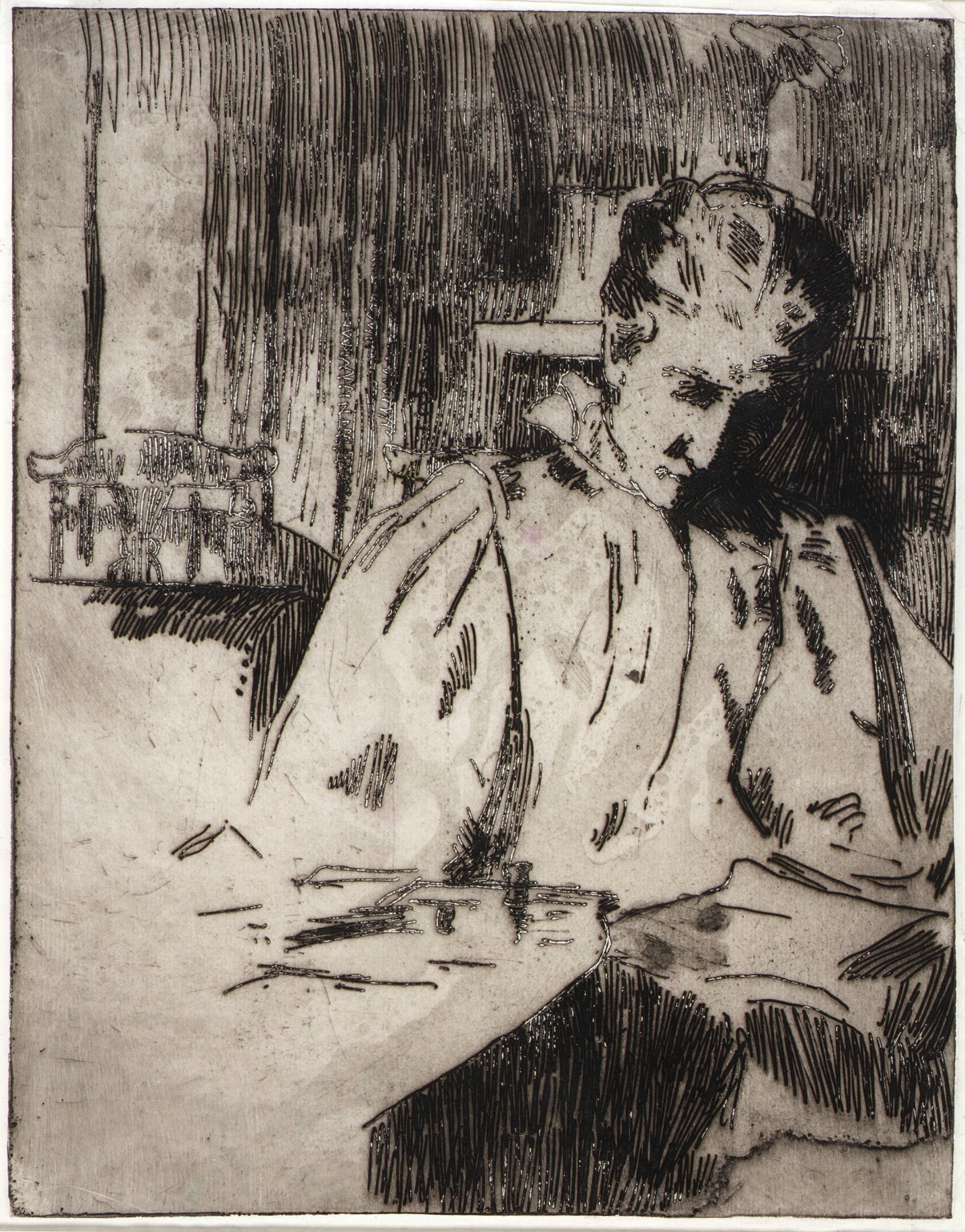J. Alden Weir:Woman Reading,16x12"(A3)Poster