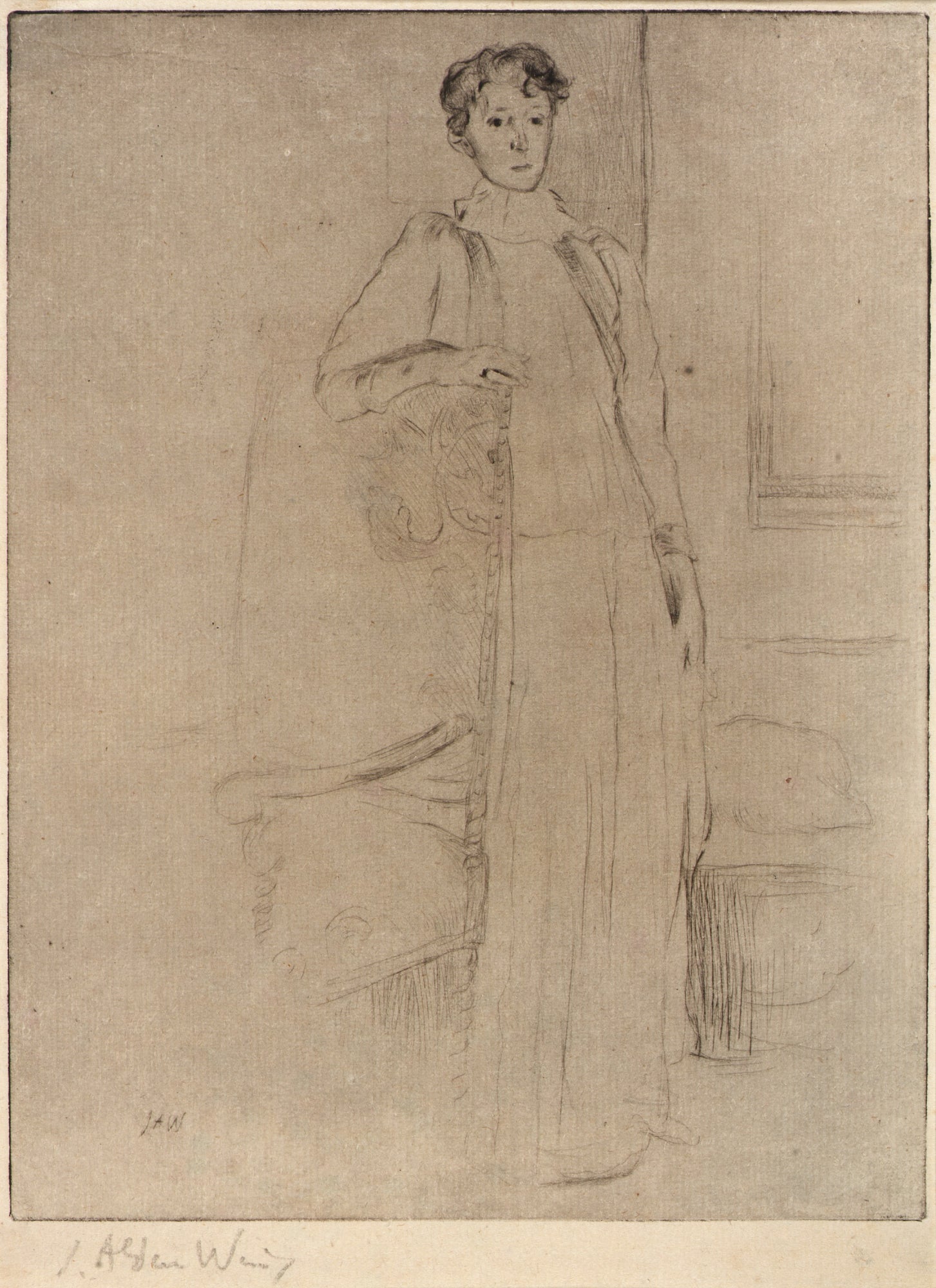 J. Alden Weir:Standing Figure no. 1,16x12"(A3)Poster