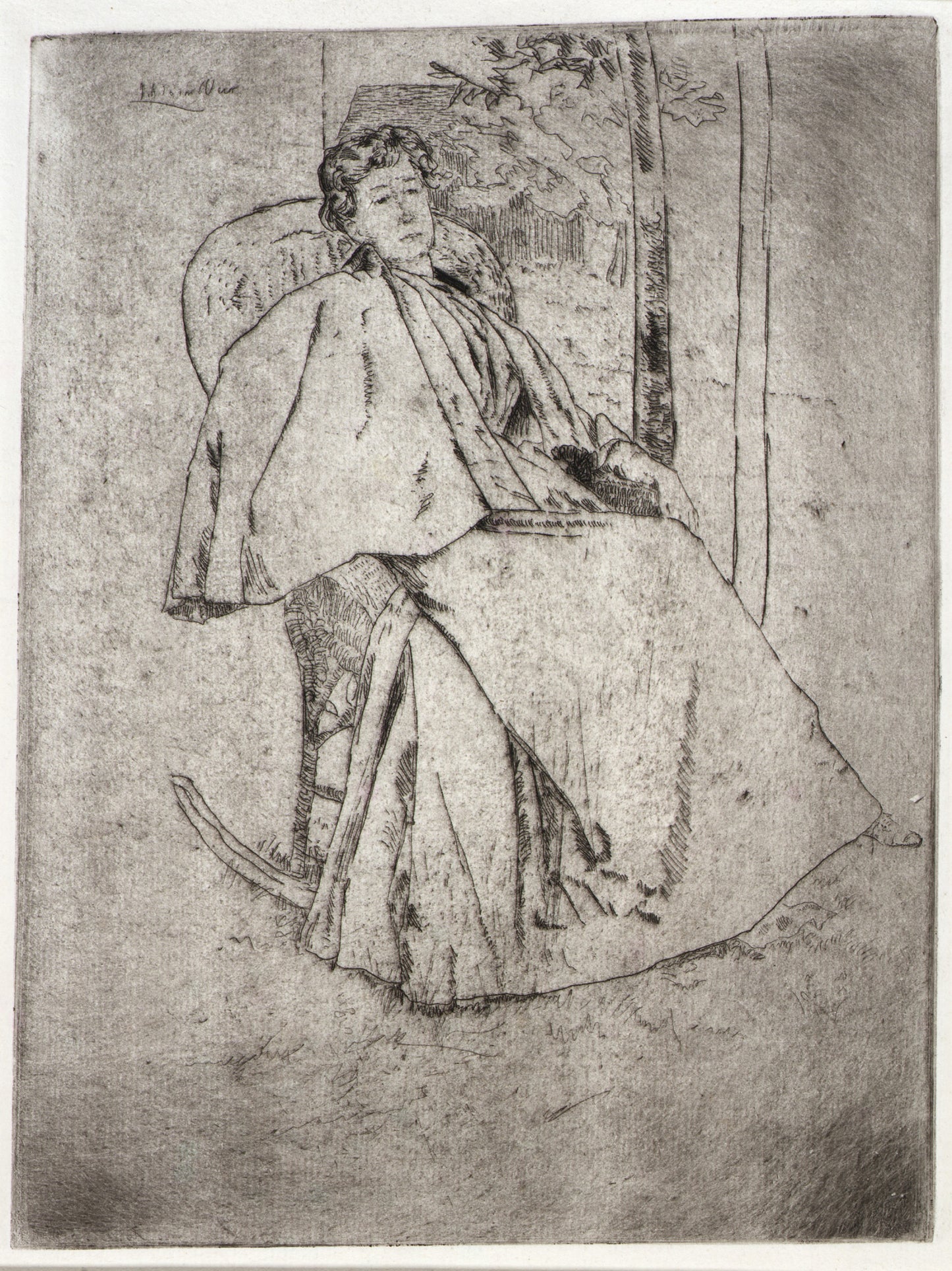 J. Alden Weir:The Rocking Chair,16x12"(A3)Poster