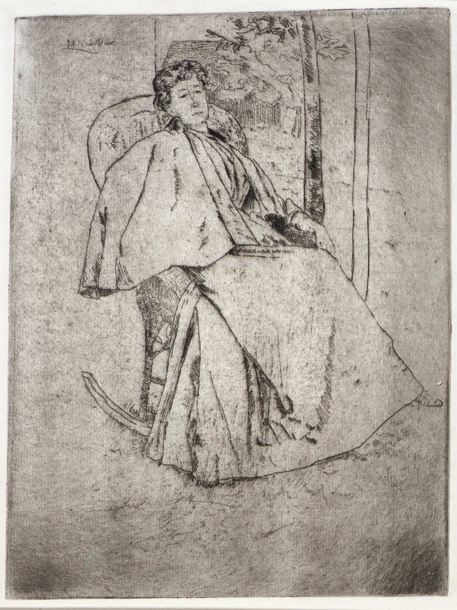 J. Alden Weir:The Rocking Chair,16x12"(A3)Poster