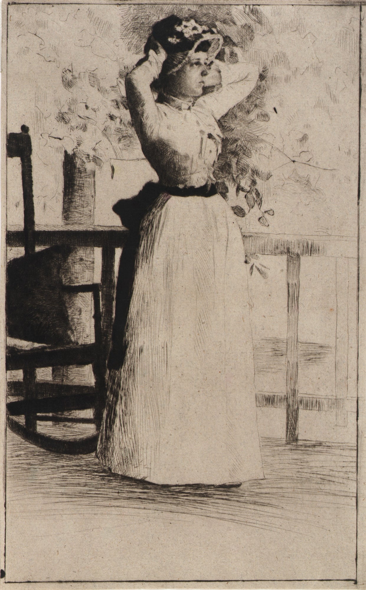 J. Alden Weir:Portrait of Miss Hoe,16x12"(A3)Poster