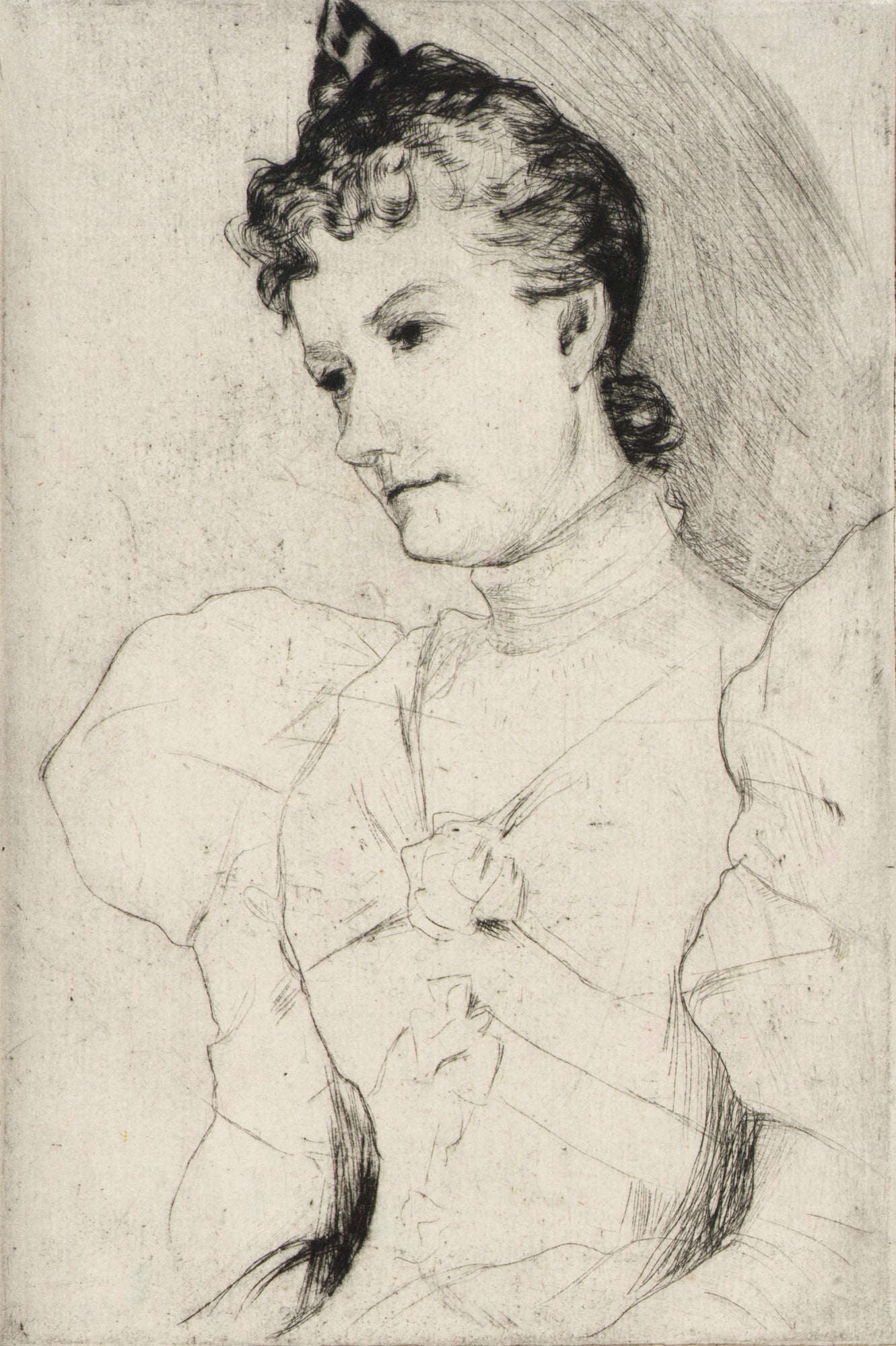 J. Alden Weir:Portrait of Miss Ross,16x12"(A3)Poster