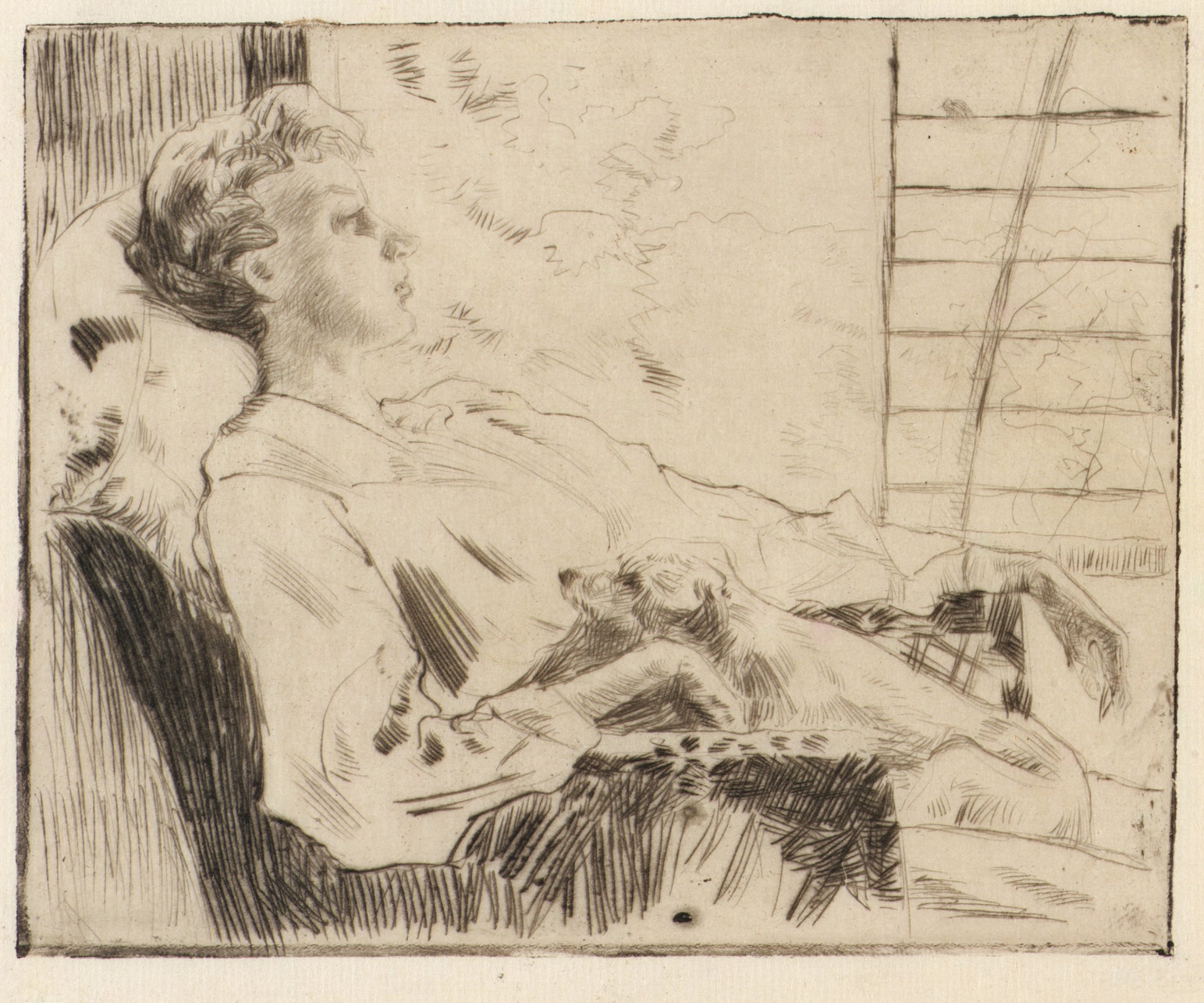 J. Alden Weir:On the Piazza,16x12"(A3)Poster