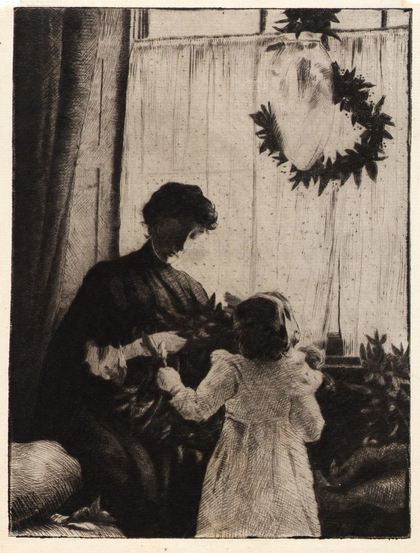 J. Alden Weir:Christmas Greens,16x12"(A3)Poster