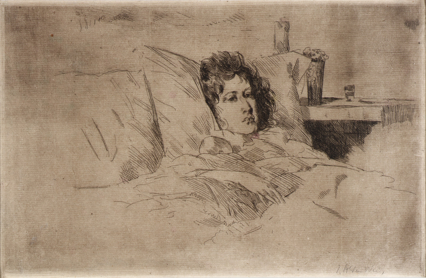 J. Alden Weir:Mother and Infant,16x12"(A3)Poster