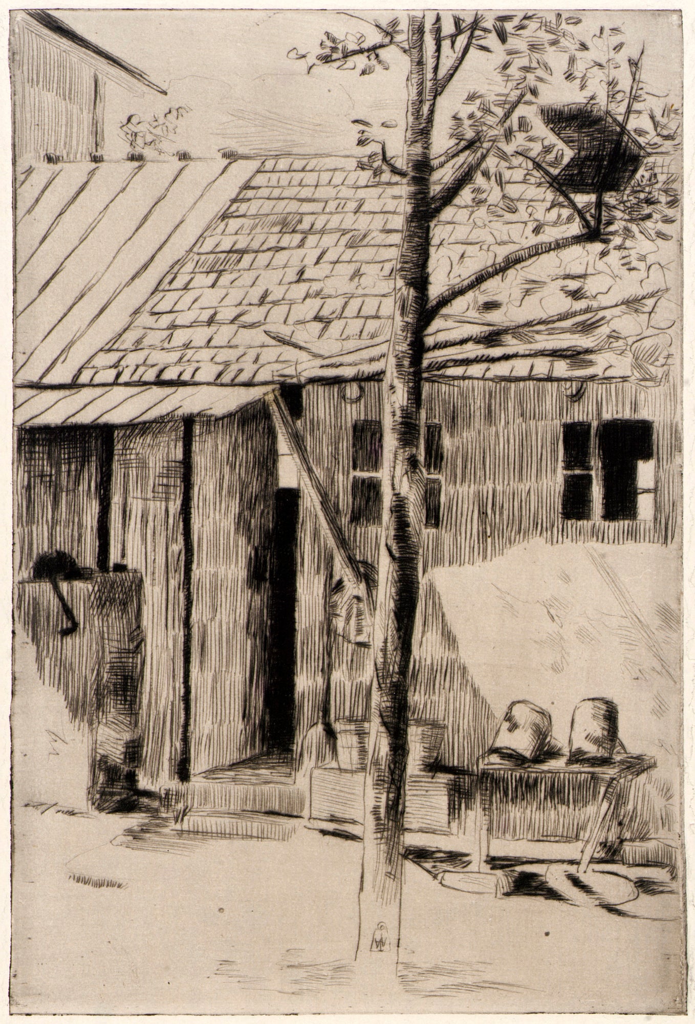 J. Alden Weir:Kitchen Well,16x12"(A3)Poster