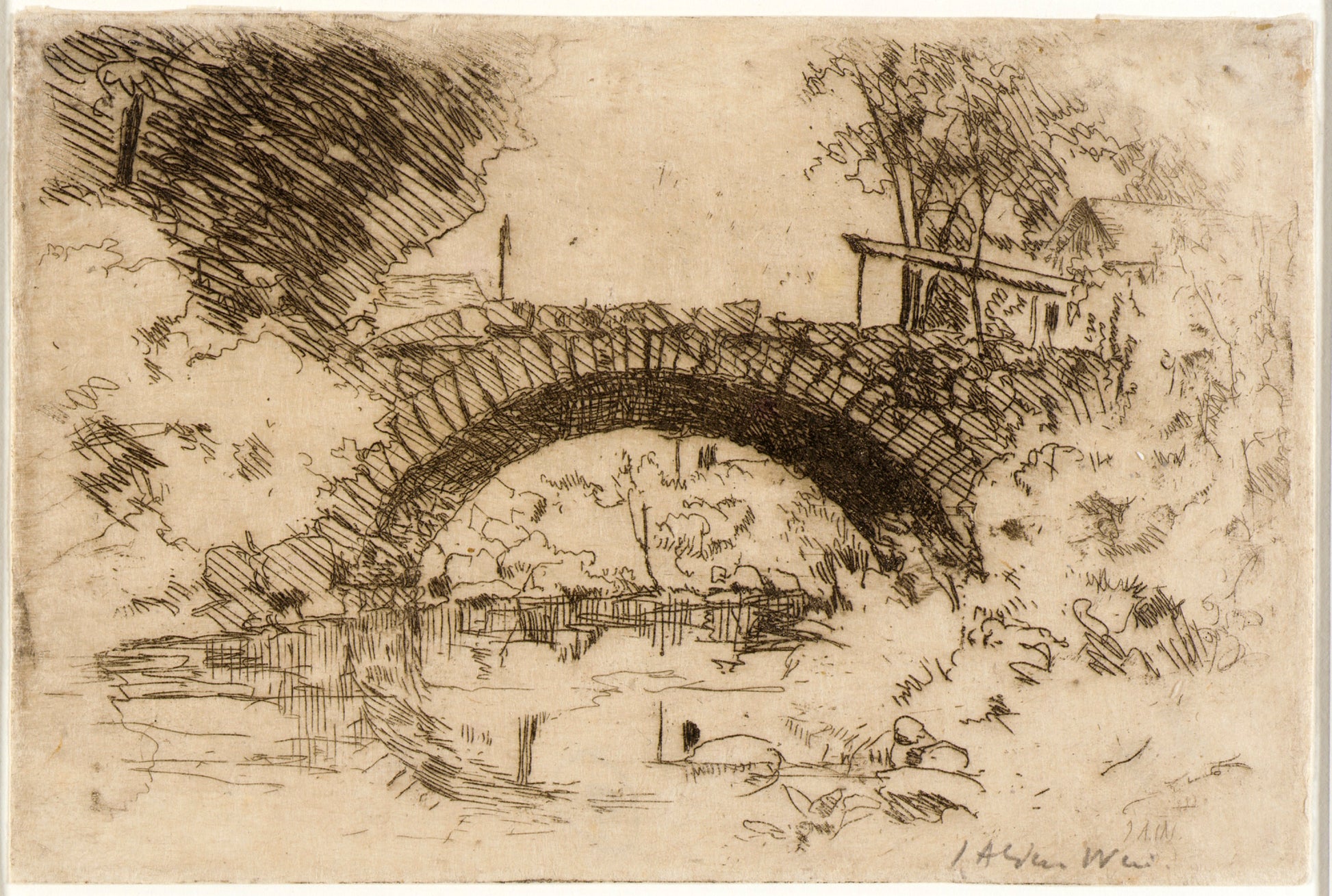 J. Alden Weir:The Stone Bridge,16x12"(A3)Poster