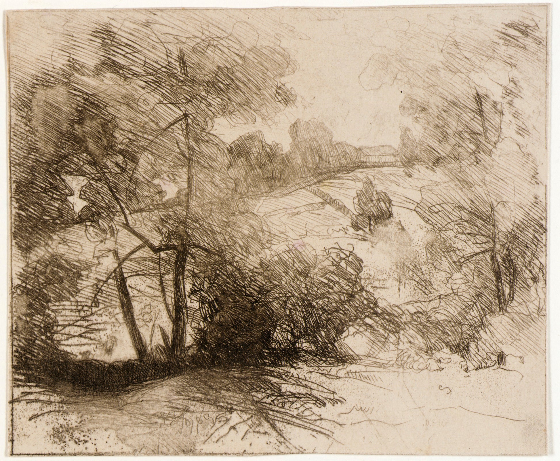 J. Alden Weir:Willows,16x12"(A3)Poster