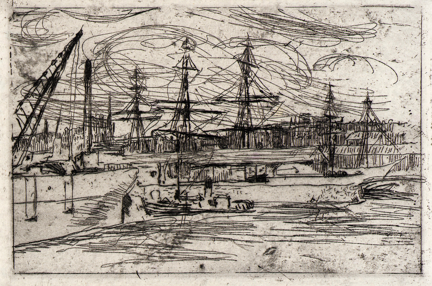 J. Alden Weir:Liverpool Docks,16x12"(A3)Poster