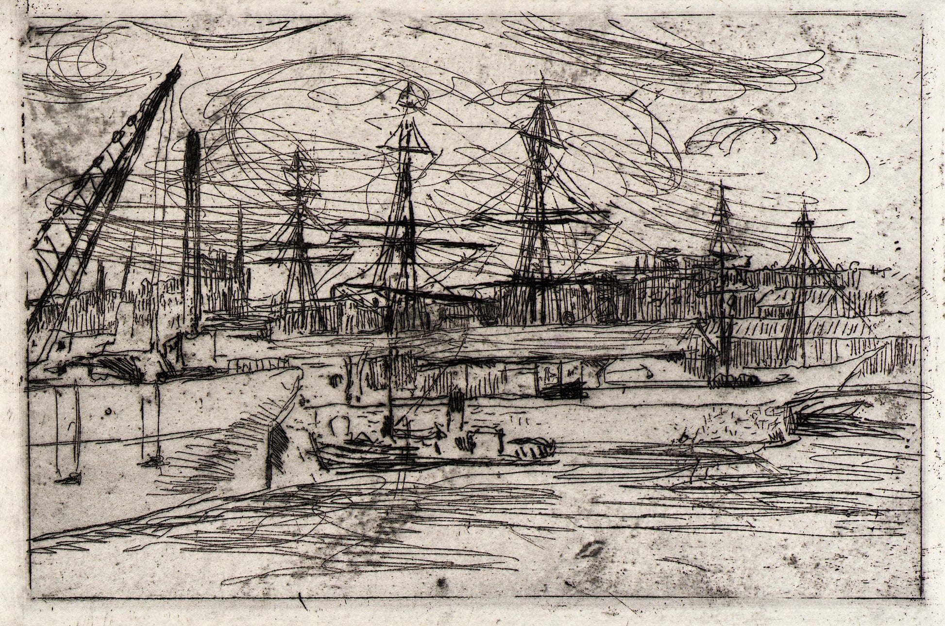 J. Alden Weir:Liverpool Docks,16x12"(A3)Poster