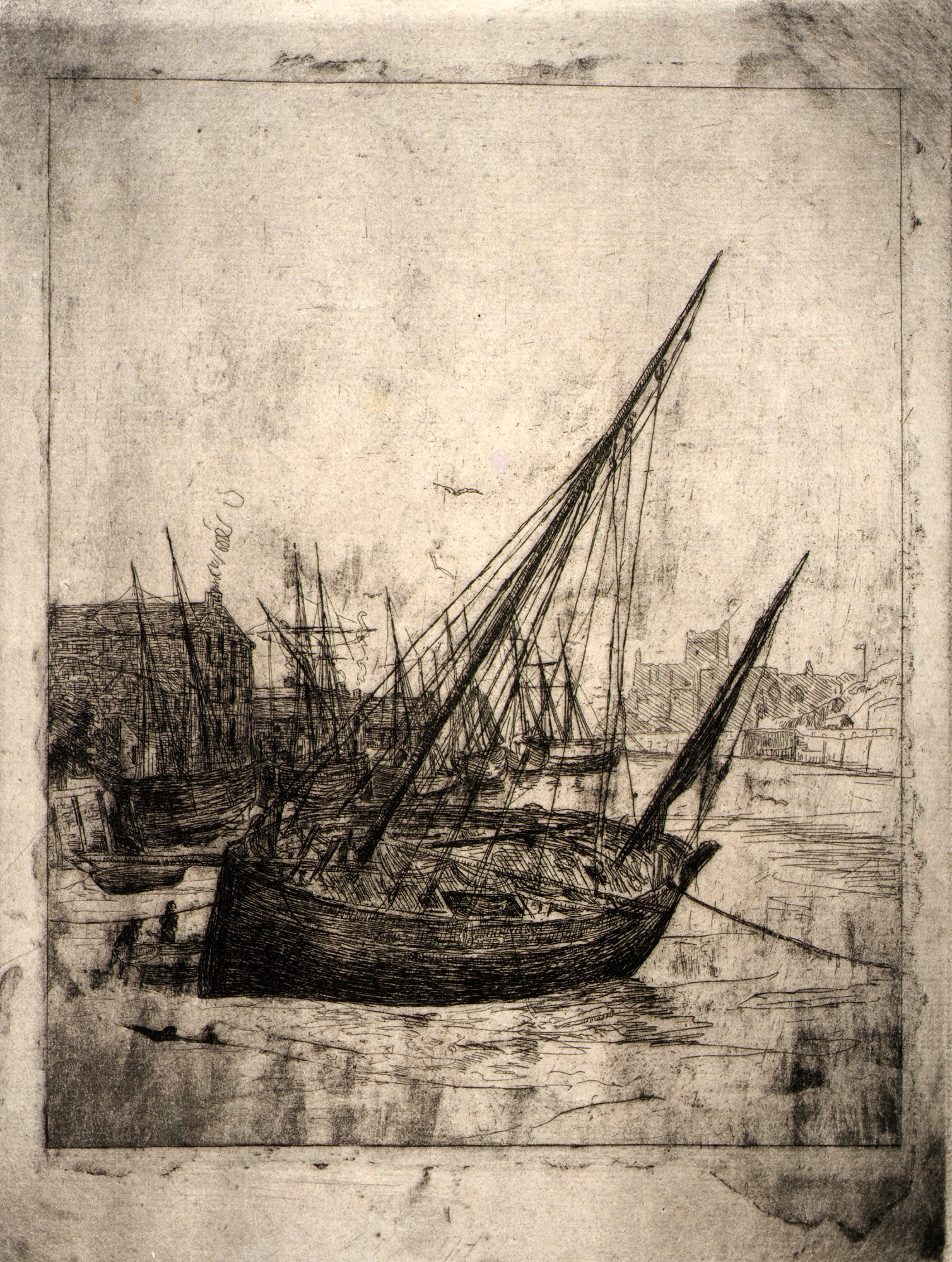 J. Alden Weir:Boats at Peel--Isle of Man,16x12"(A3)Poster