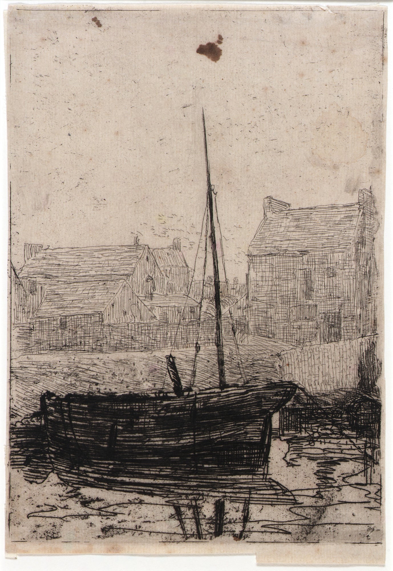 J. Alden Weir:Boat Moored--Isle of Man,16x12"(A3)Poster