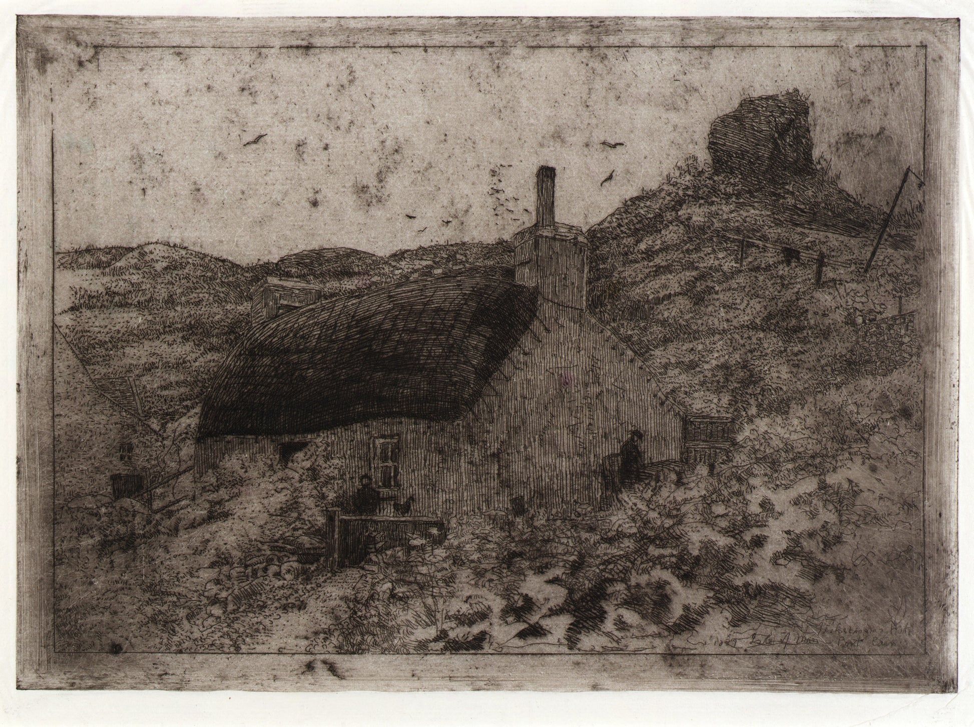 J. Alden Weir:Fisherman's Hut on the Hill--Isle of Man,16x12"(A3)Poster