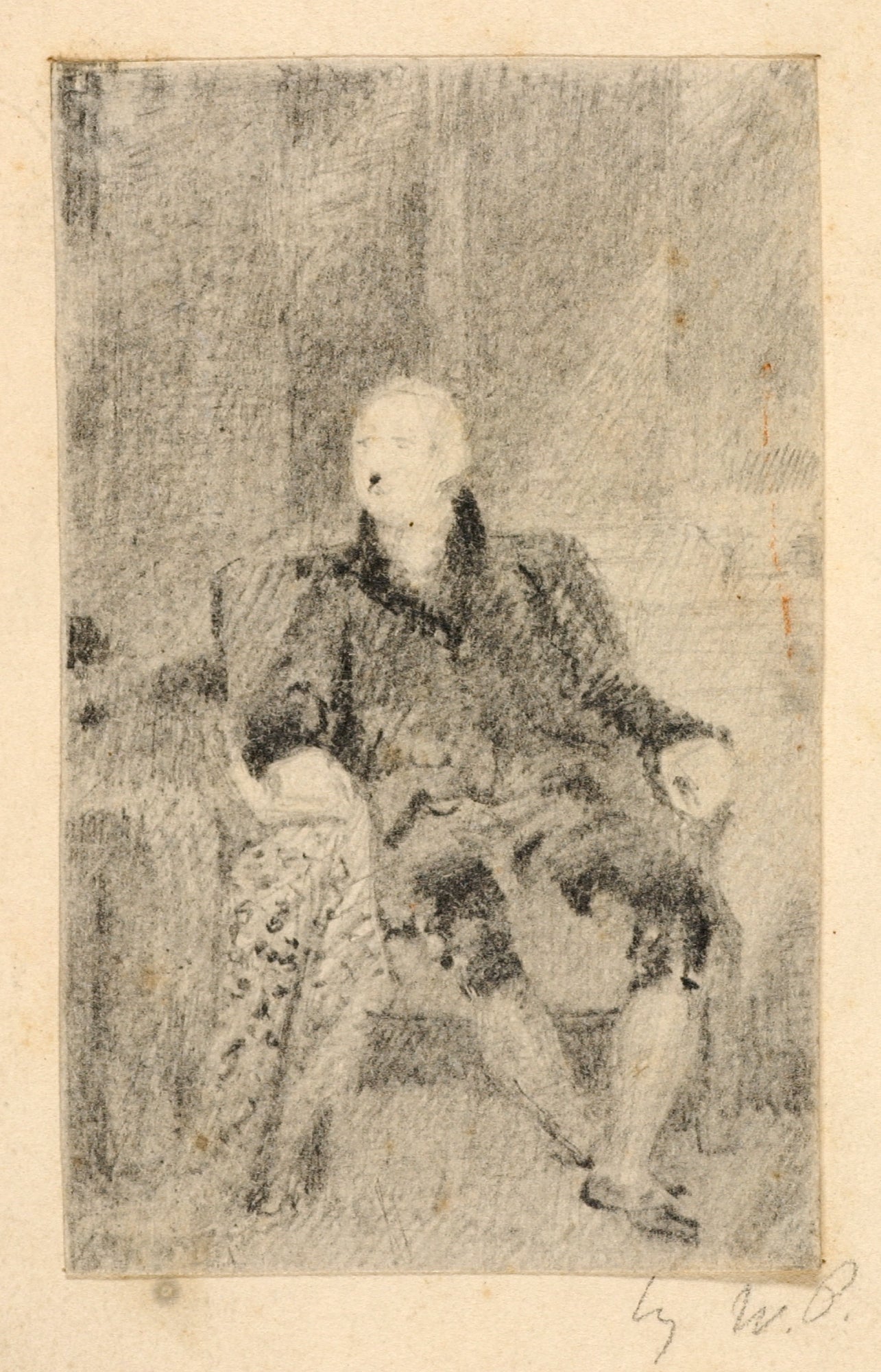 William Page:Seated Man in Eighteenth Century Dress,16x12"(A3)Poster