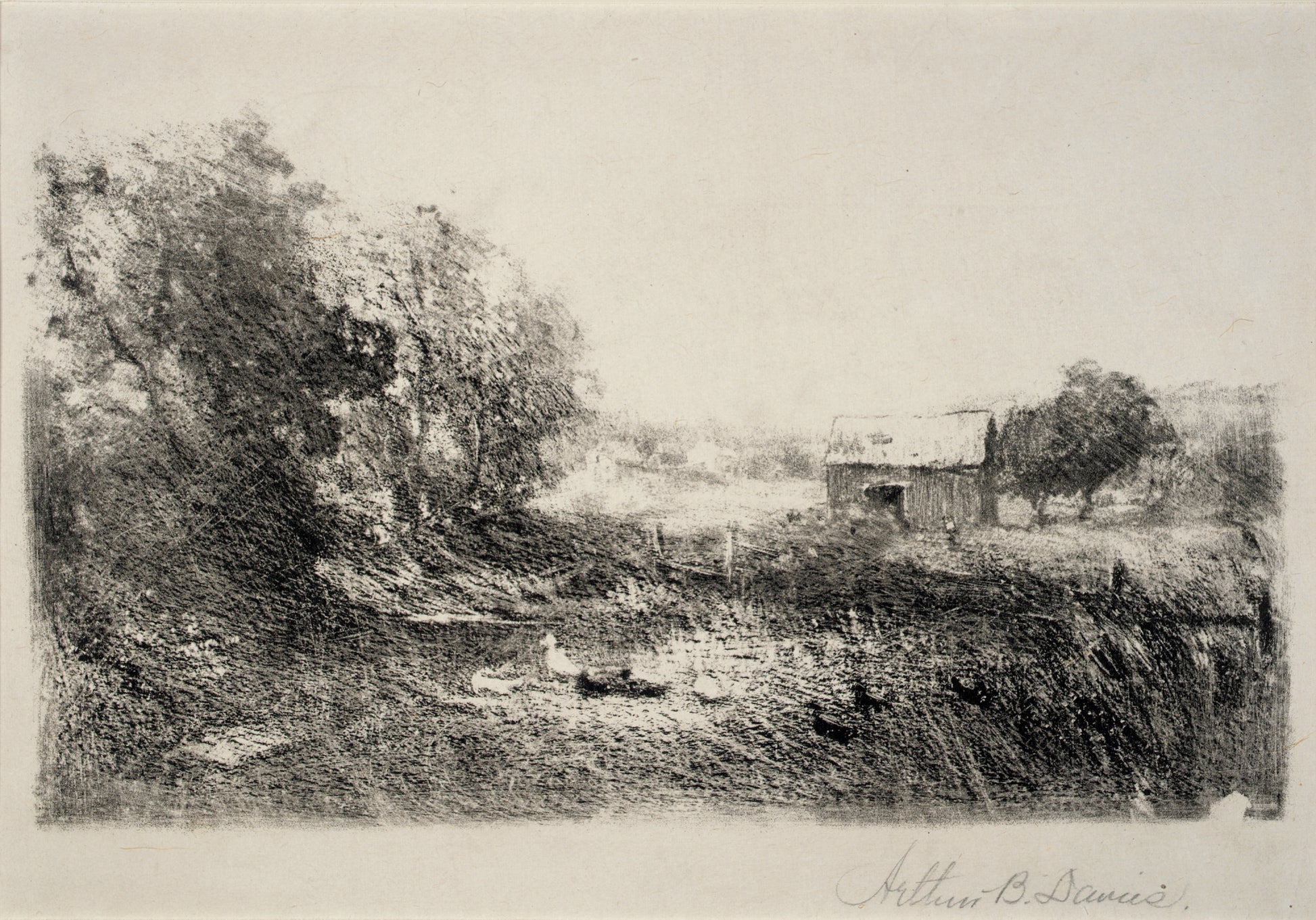 Arthur B. Davies:Duck Pond,16x12"(A3)Poster