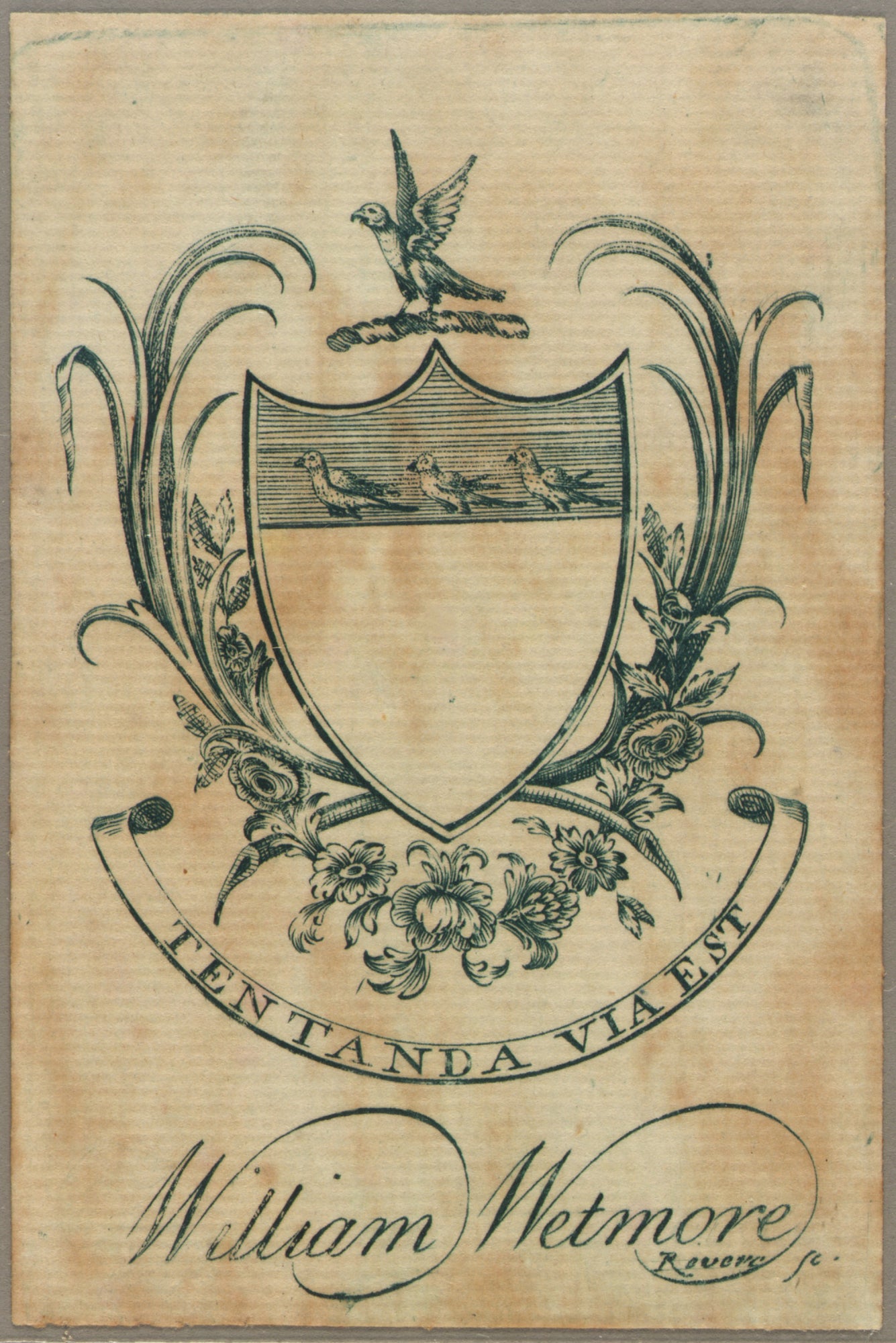 Paul Revere:William Wetmore Bookplate,16x12"(A3)Poster