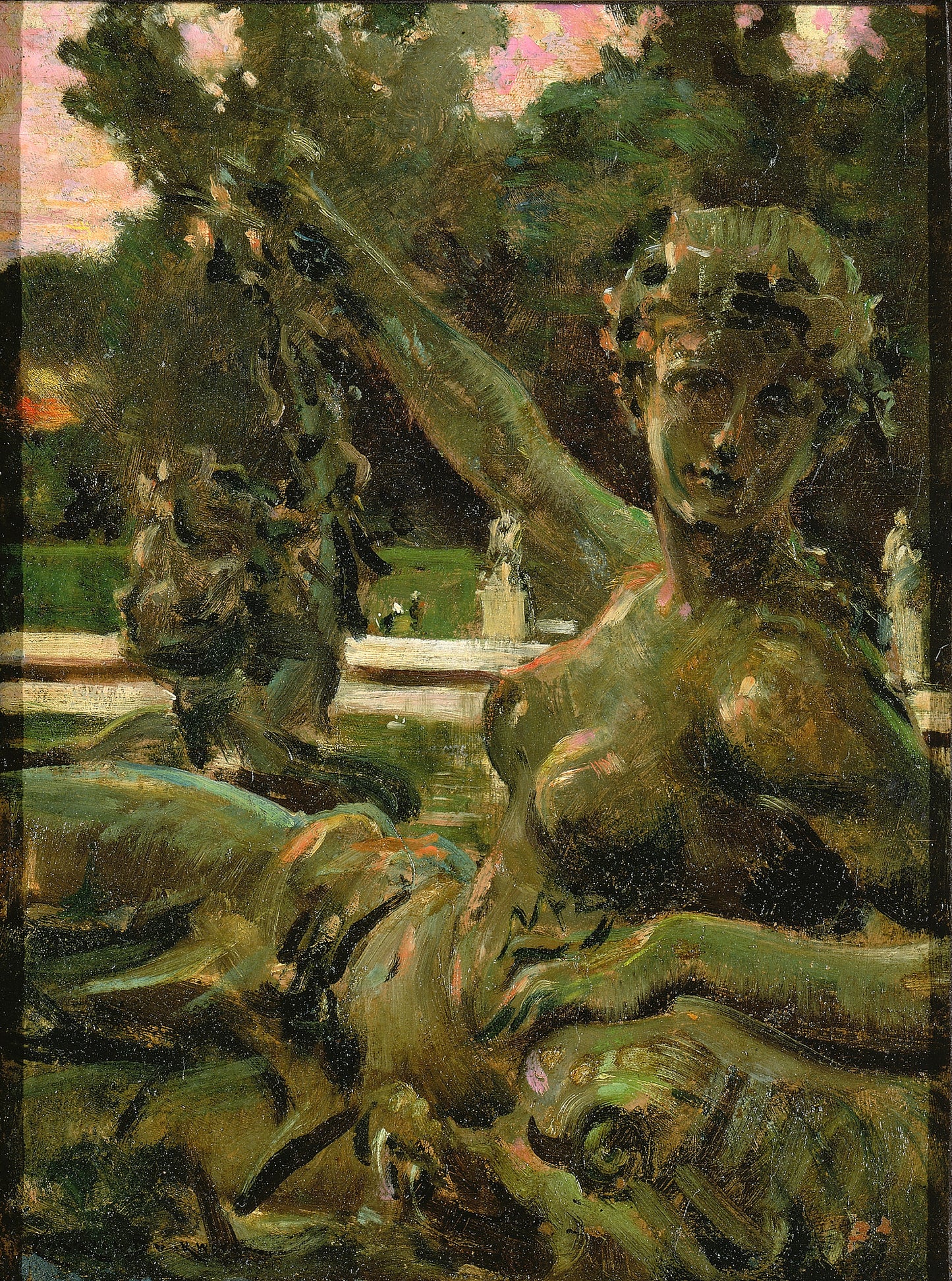 Carroll Beckwith:Nymph and Cupid,16x12"(A3)Poster