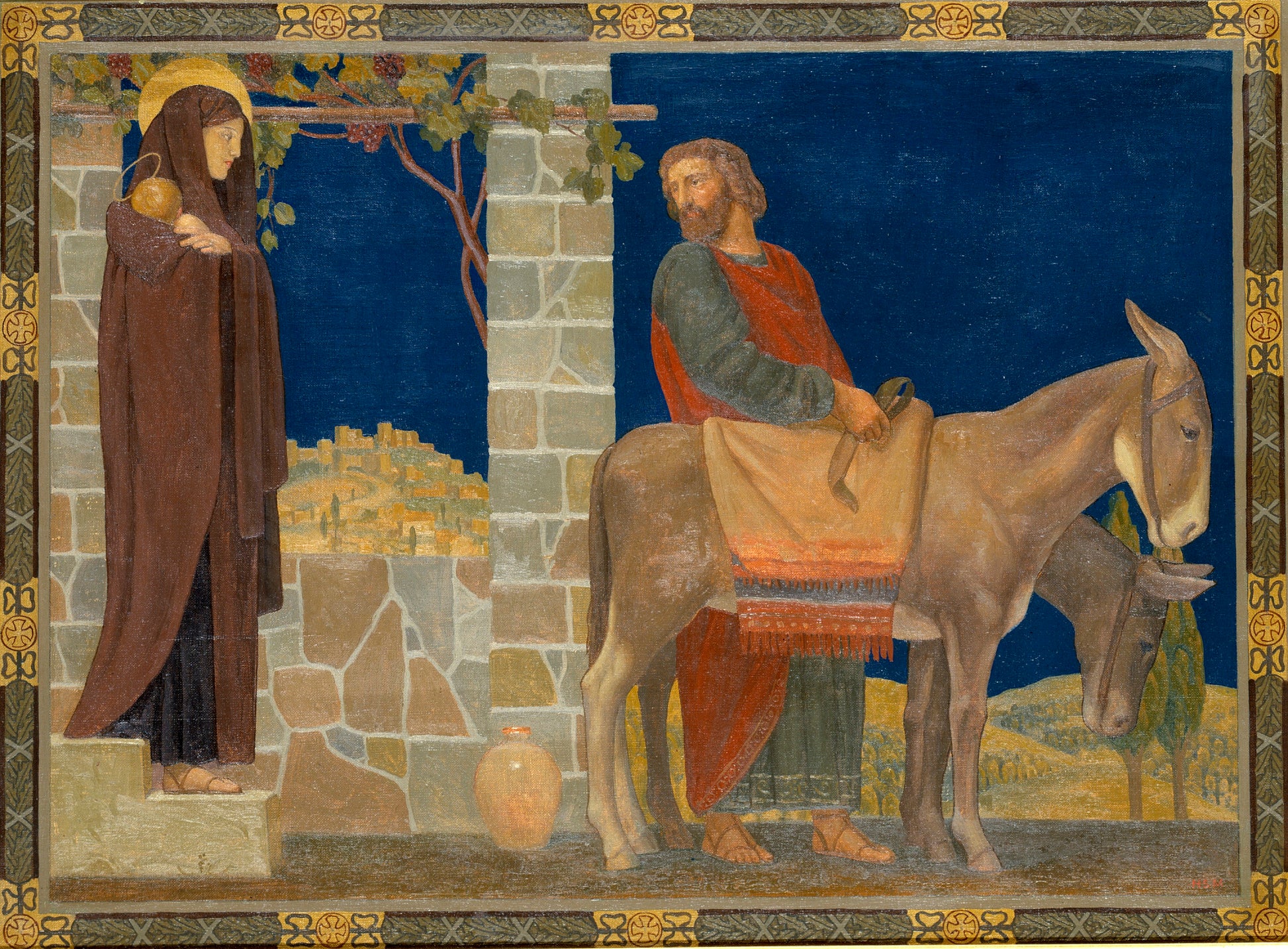 H. Siddons Mowbray:The Flight into Egypt,16x12"(A3)Poster