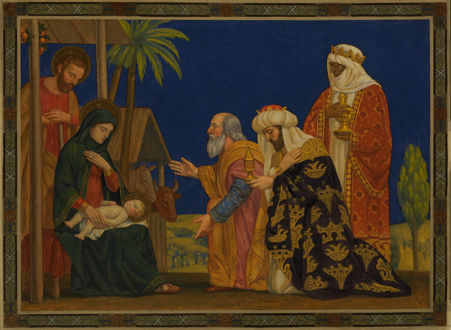 H. Siddons Mowbray:The Magi,16x12"(A3)Poster